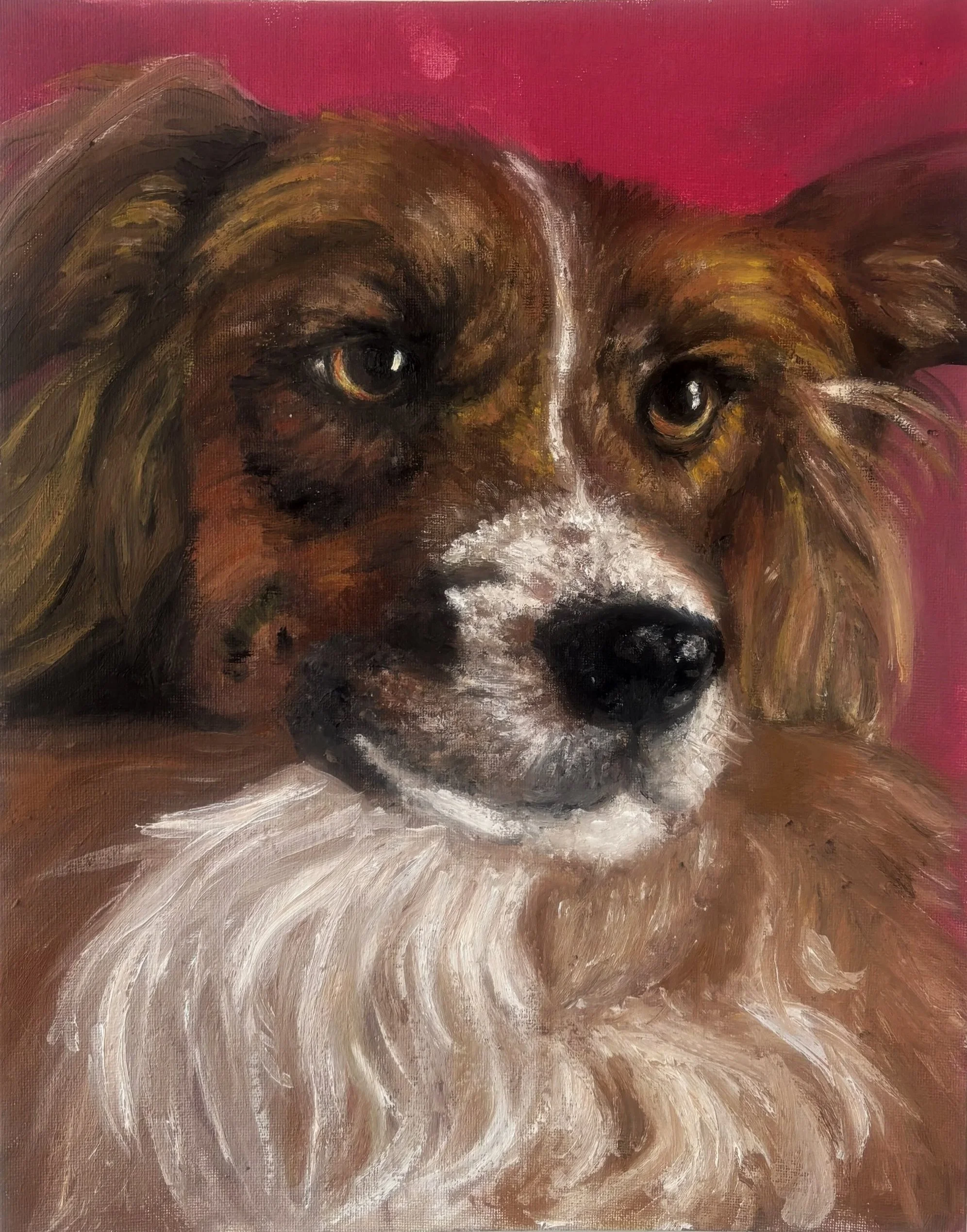 "0live", 2025
14” x 11”
Oil on canvas board