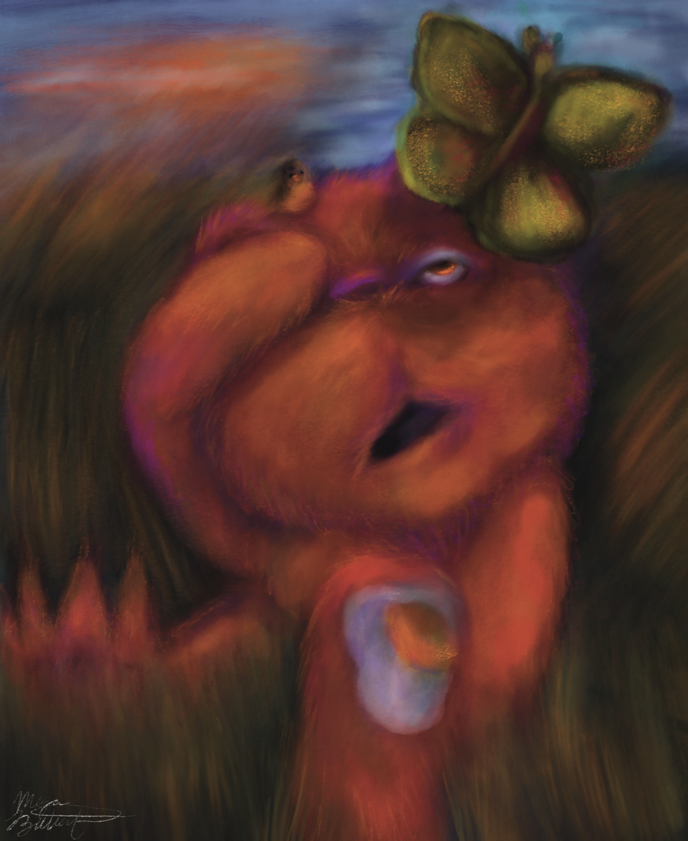 "Is The Four Leaf Clover Flying?", 2026
Digital Illustration (Procreate)
4.5" x 5.5"
Whimsical illustration inspired by the month of March and the movement out of hibernation and into spring.

