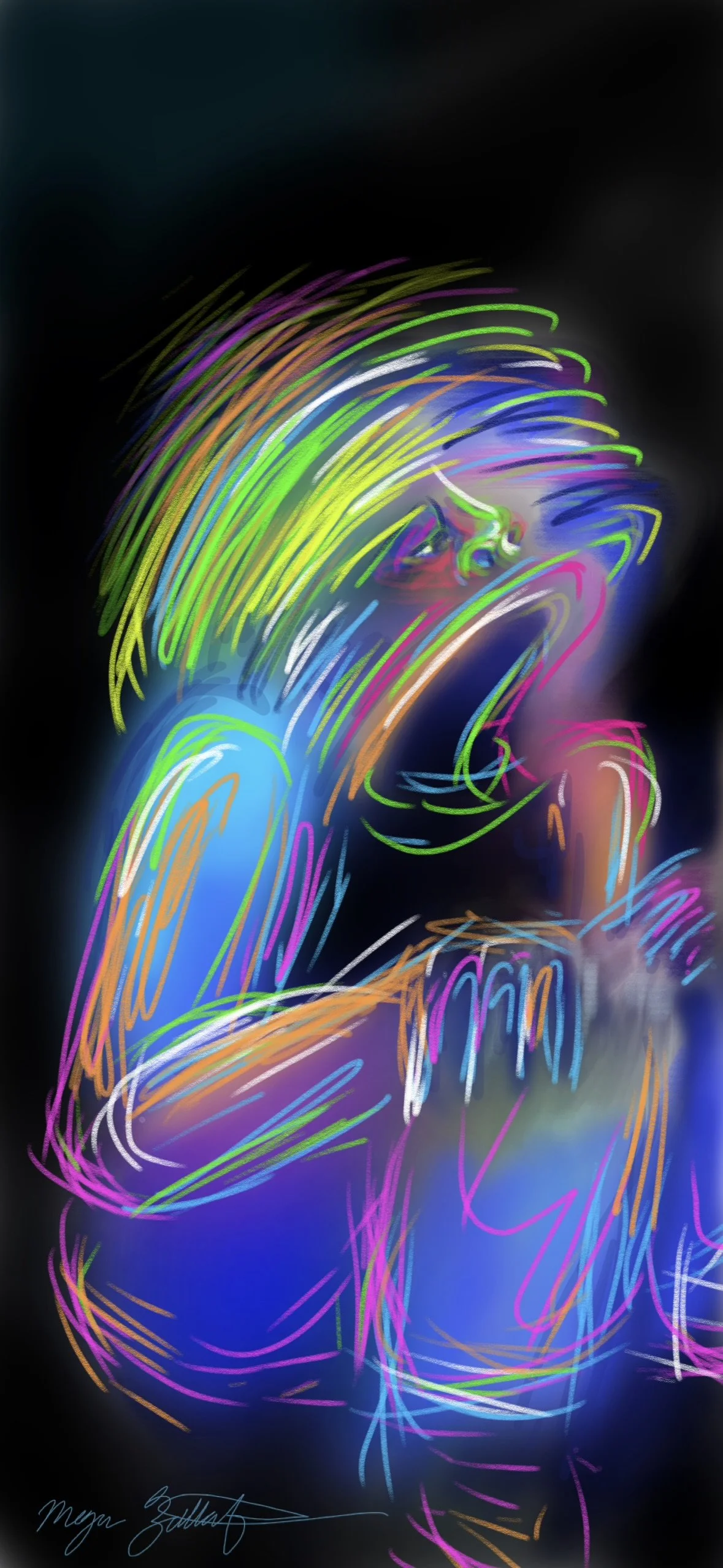 "Absorption", 2026
Digital Drawing (Sketchbook)
Intuitive drawing on disassociation and depersonalization.