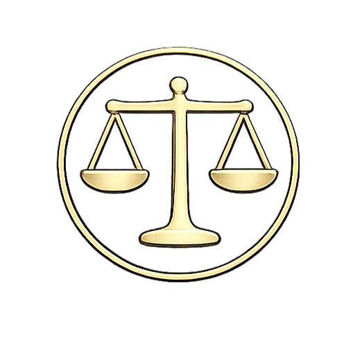 Icon of a balanced scale inside a circular border, symbolizing justice or fairness.