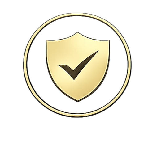 Icon of a shield with a checkmark inside, representing security or protection.