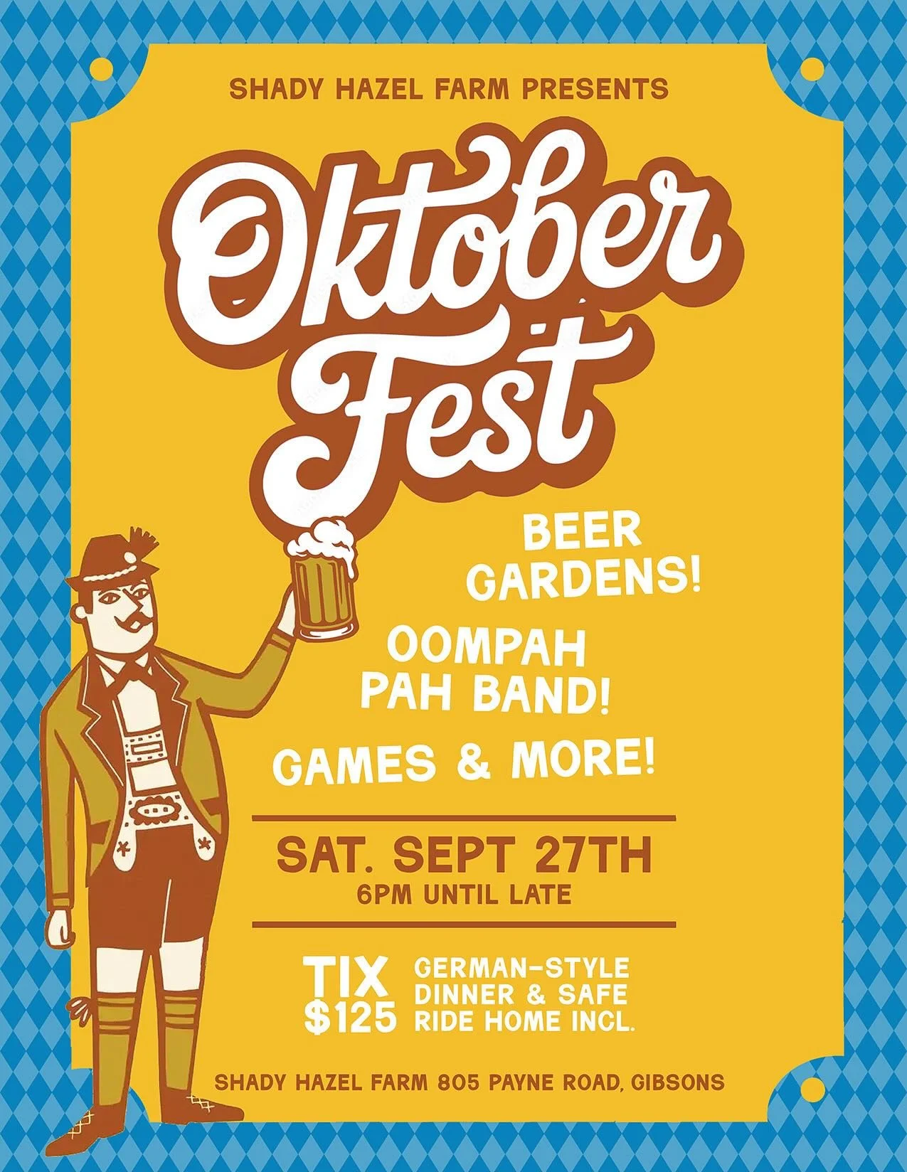 IT&rsquo;S BAAACKKK!!!!! We said we&rsquo;d never do it again because the last one was so much fun but maybe we can top it?? We&rsquo;re sure going to try. Join us on September 27th for an evening of Oktoberfest festivities - Bavarian beer gardens, l