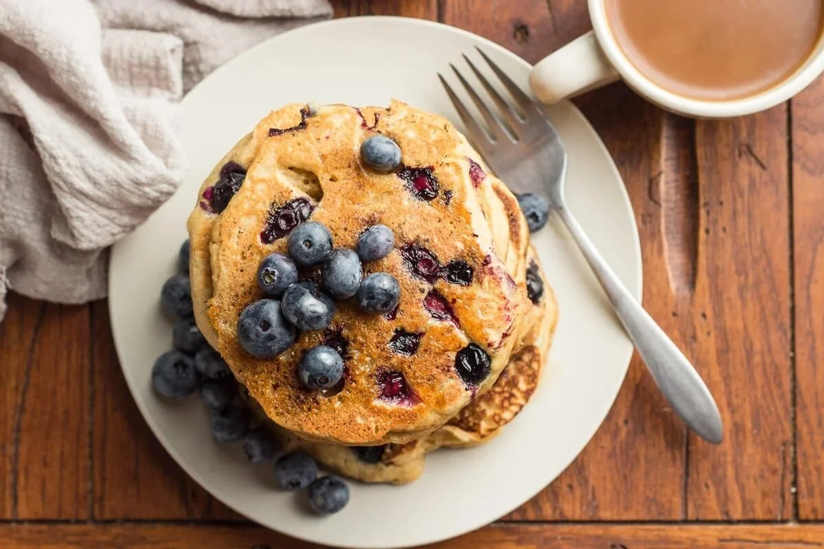 The BEST Blueberry Protein Pancakes