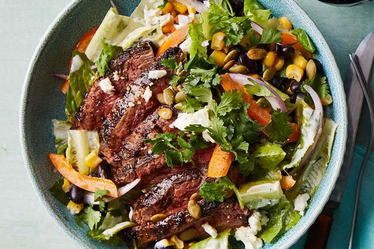 Chilli-Rubbed Flank Steak Salad
