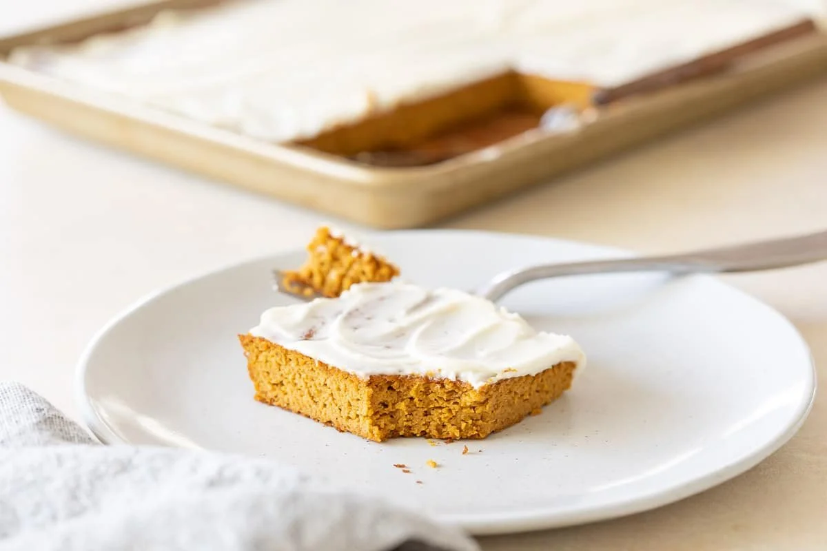 Pumpkin Sheet Cake with Cream Cheese Icing