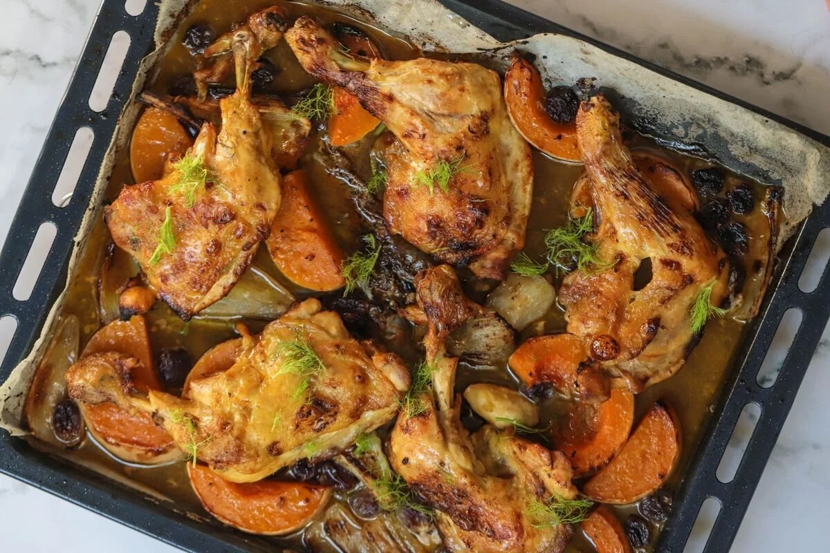 Roasted Honey-Dijon Chicken Legs