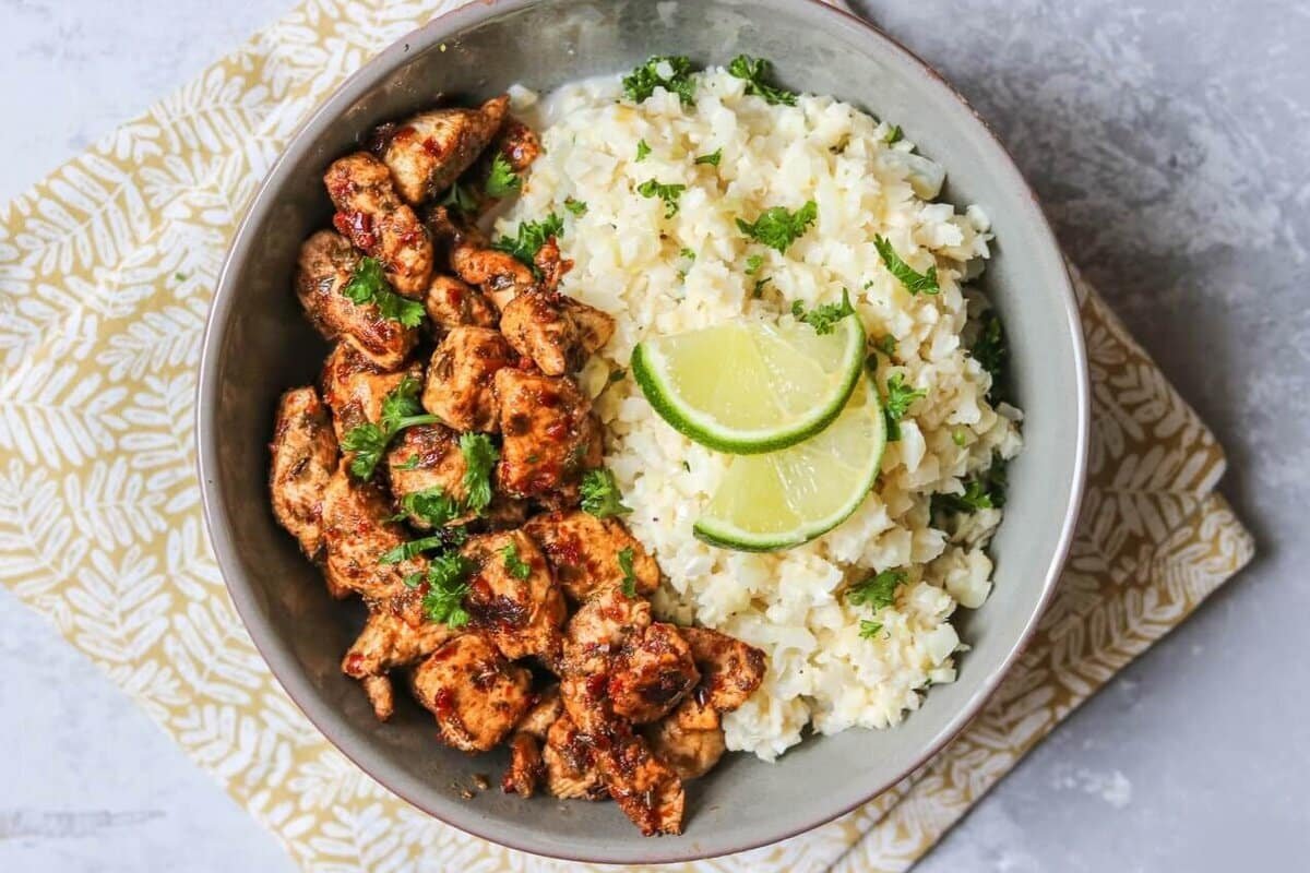 Jerk Chicken with Cauliflower Rice