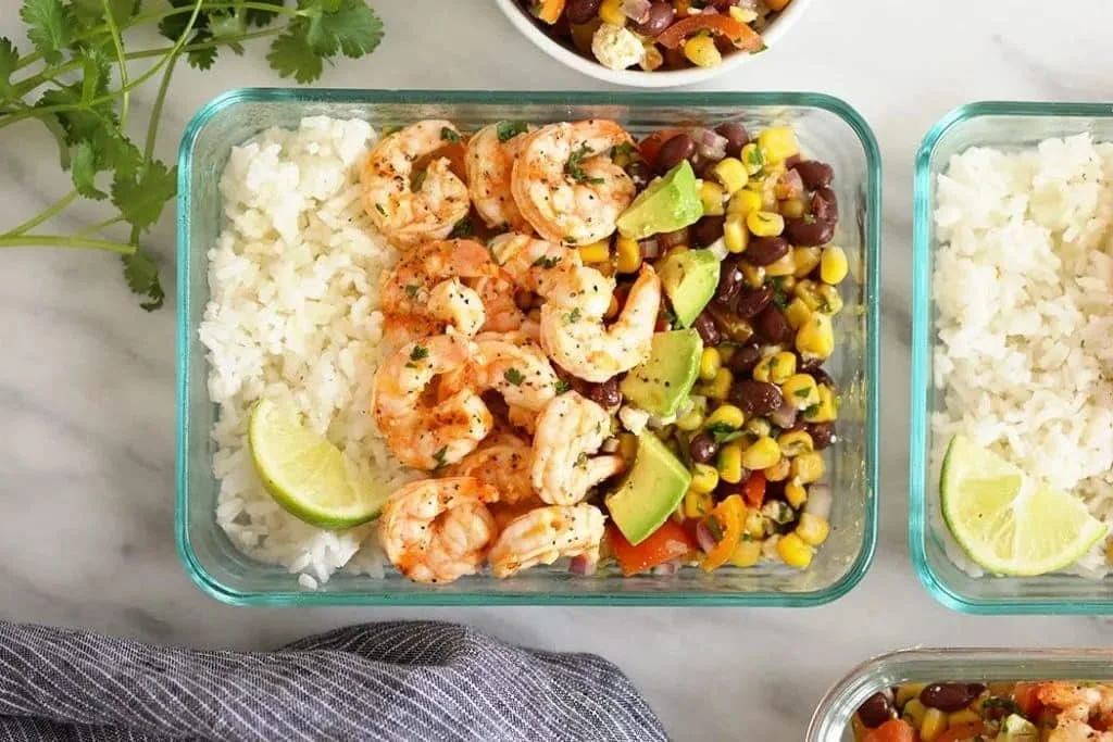 Grilled Prawn Meal Prep Bowls