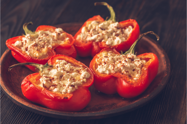 High Protein Stuffed Capsicums