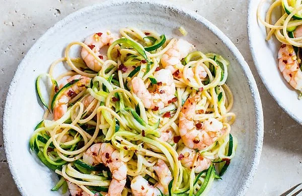 Garlic & Parmesan Prawns with Zoodles