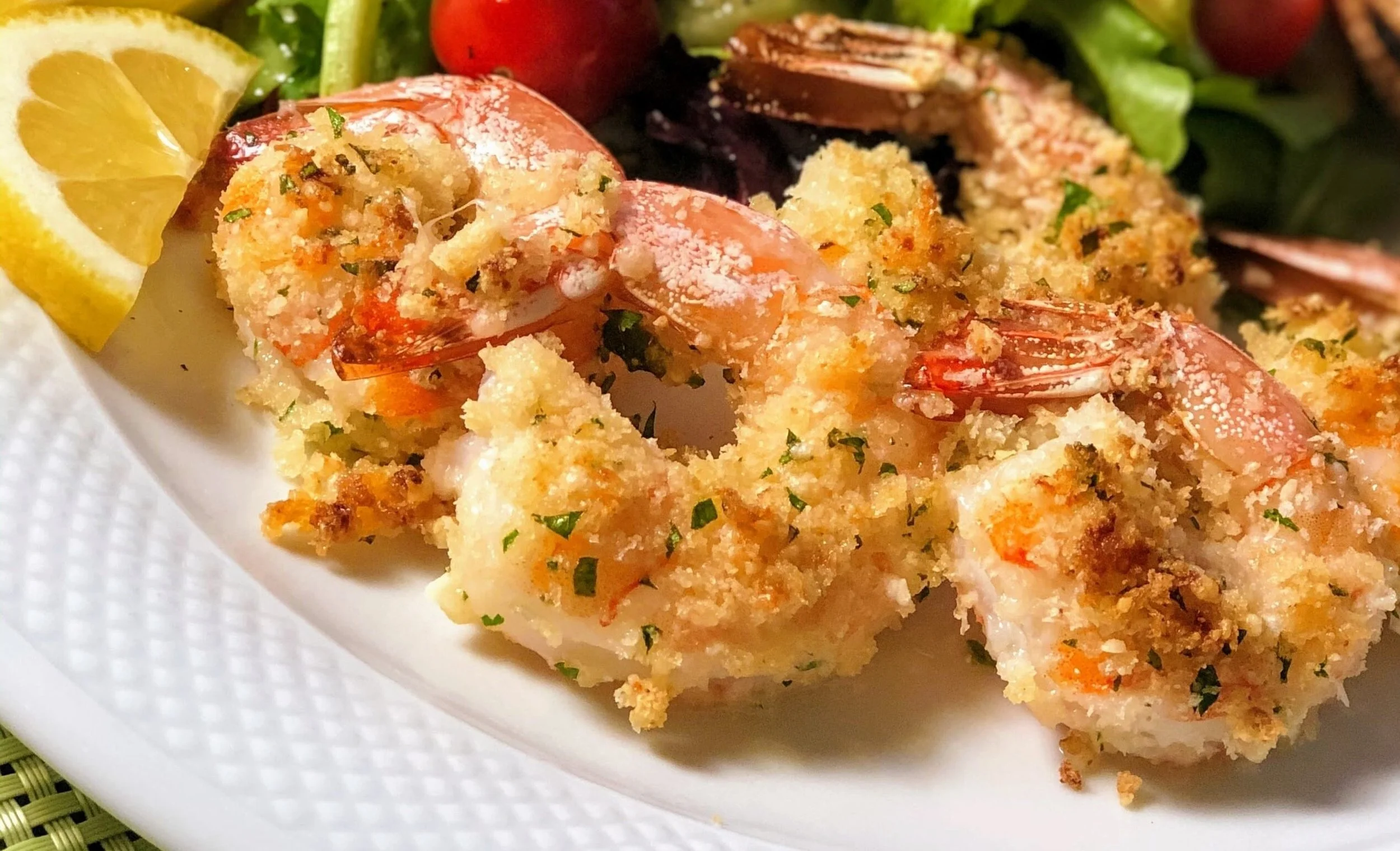 Crispy Panko-Parmesan Baked Prawns