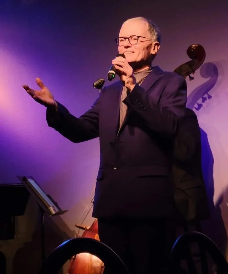 John Philip performing cabaret at Don't Tell Mama in New York