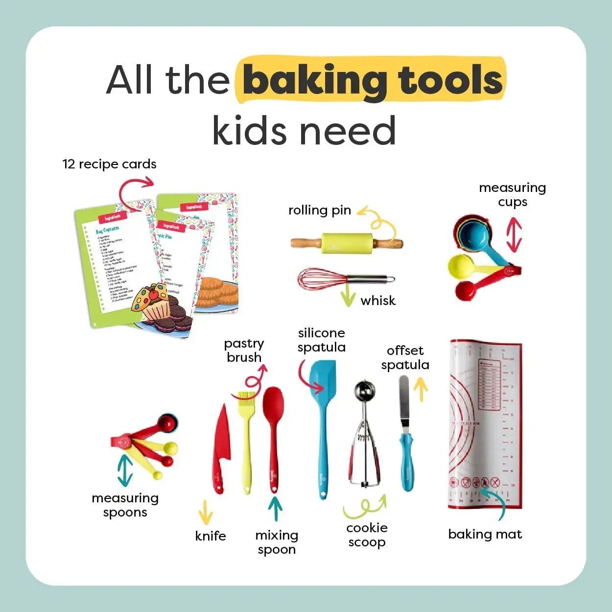 Baketivity Kids Cooking Set 31-Piece Children's Kitchen Tools3.webp