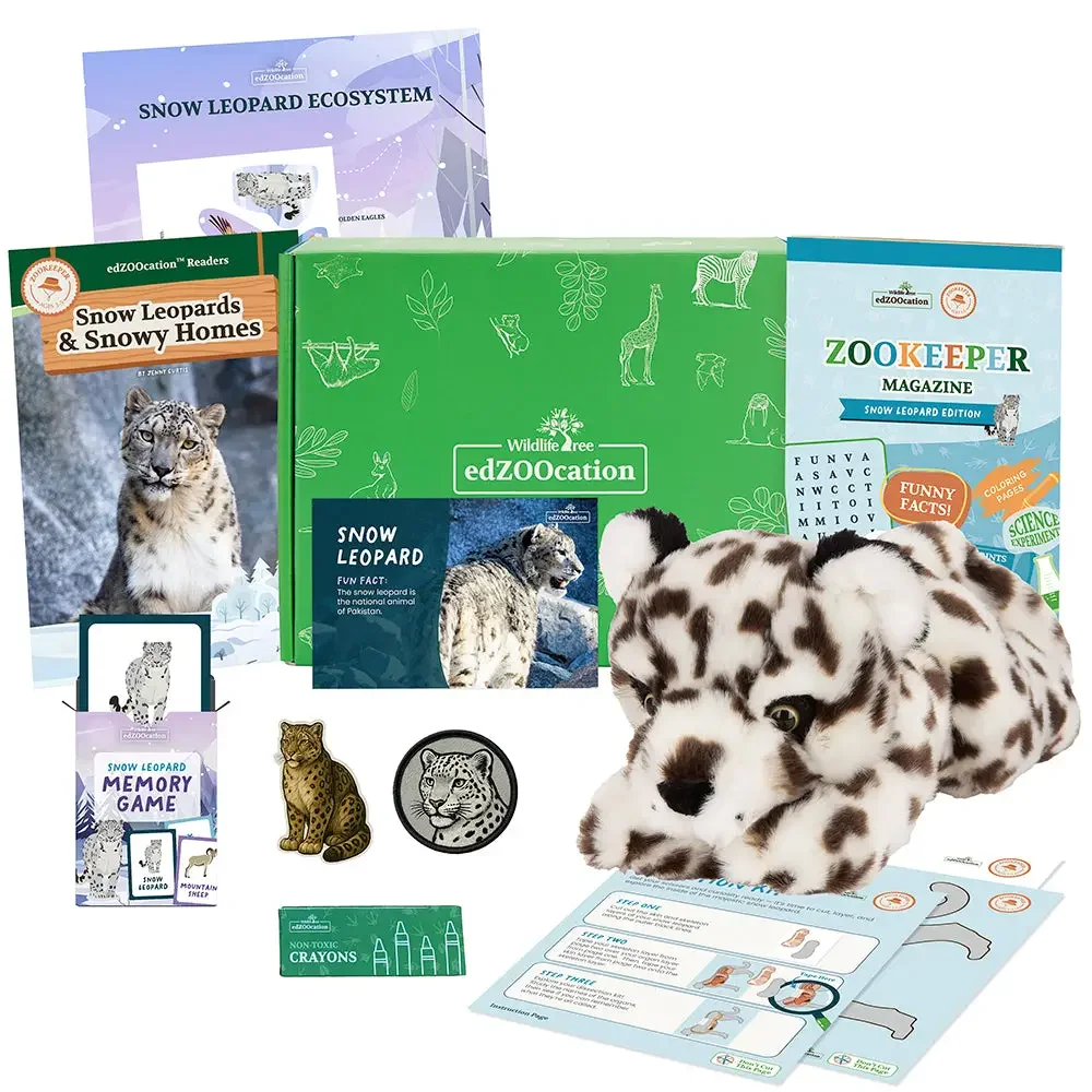 Wildlife Tree Snow Leopard Zookeeper Box (Ages 3-5)