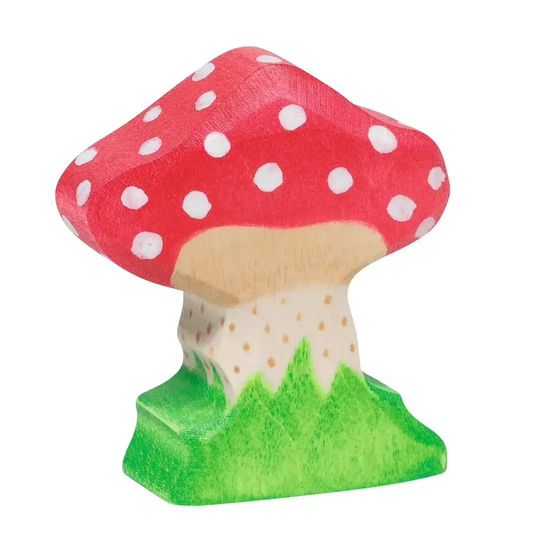 Enchanted Forest Wooden Small Toadstool