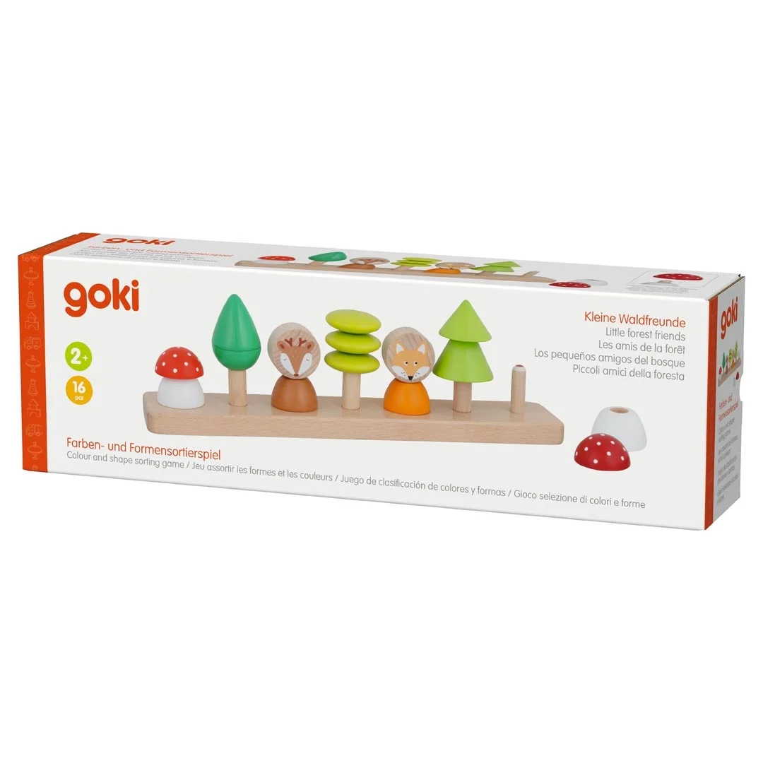 Goki America Forest Friends Color and Shape Sorting Game