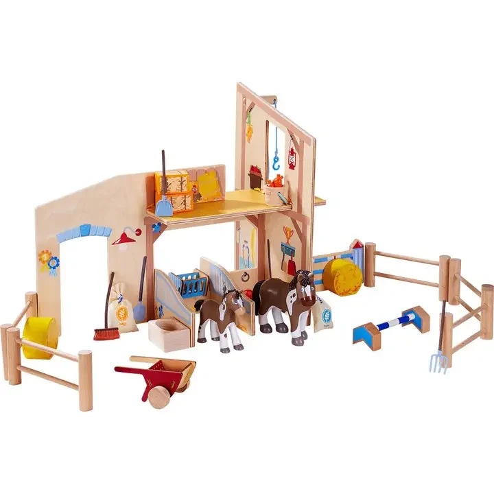 HABA USA Little Friends Happy Horse Riding Stable