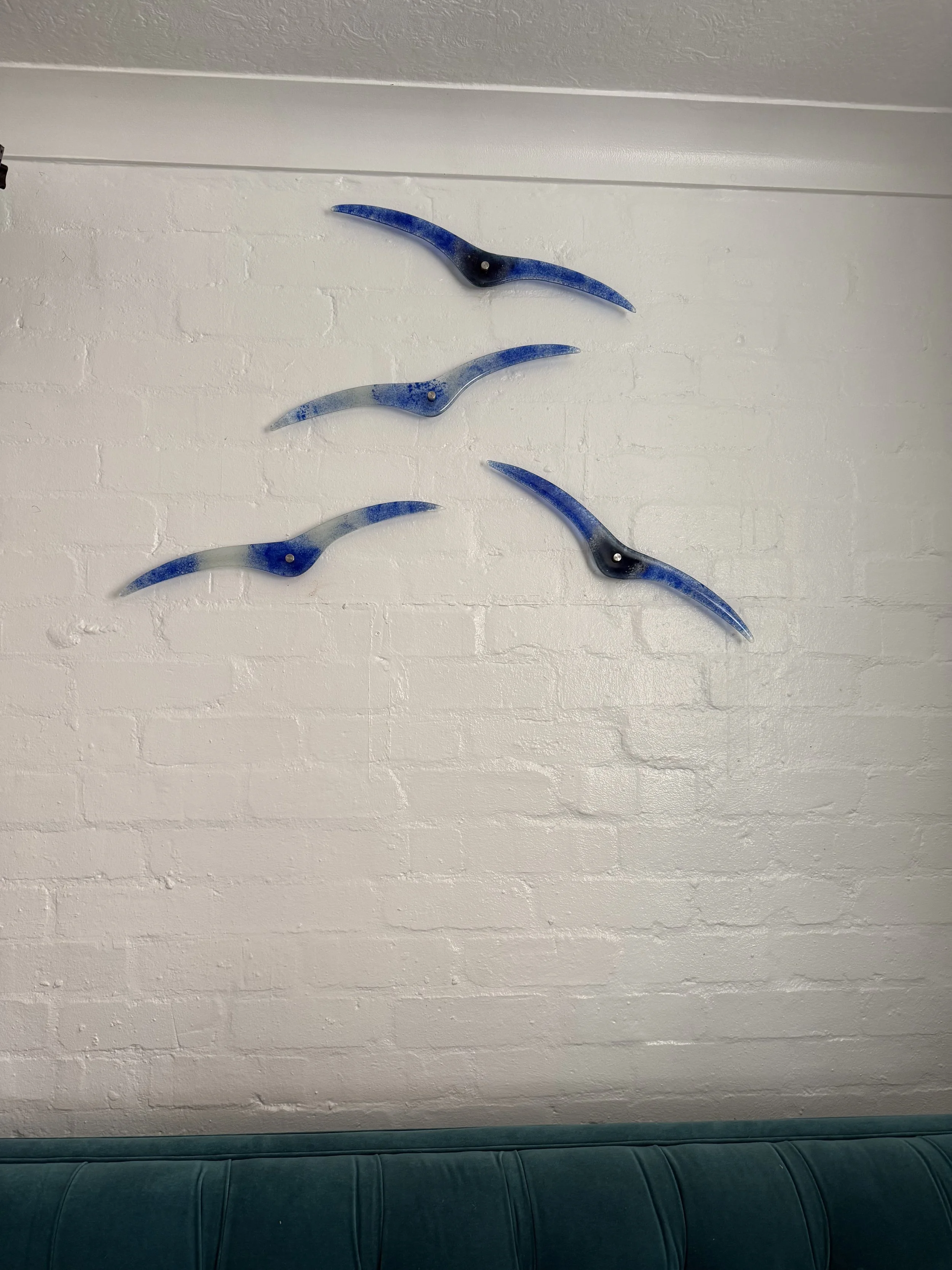 Seagulls Dark Blue set of 6