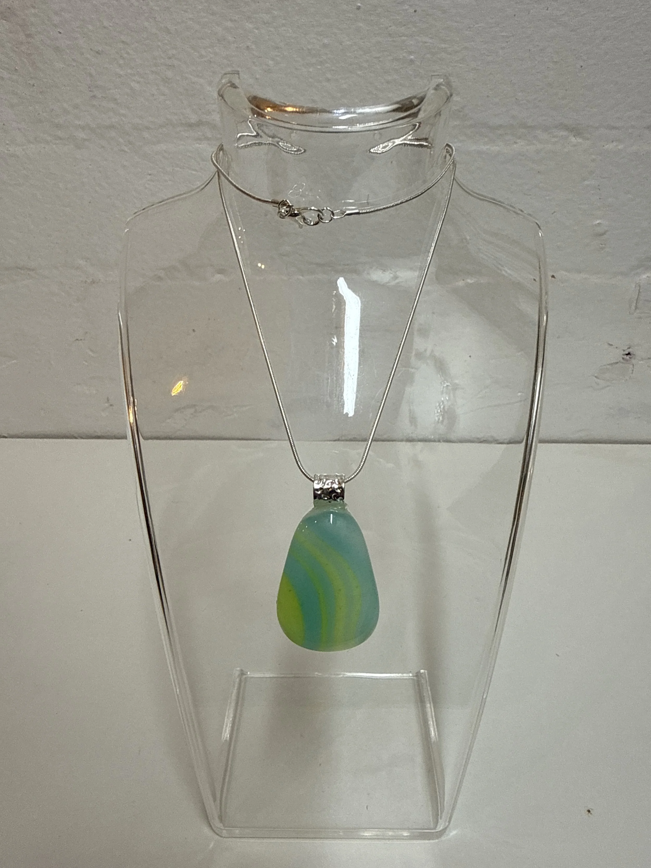 Artisan Pendant Blue with yellow stripes