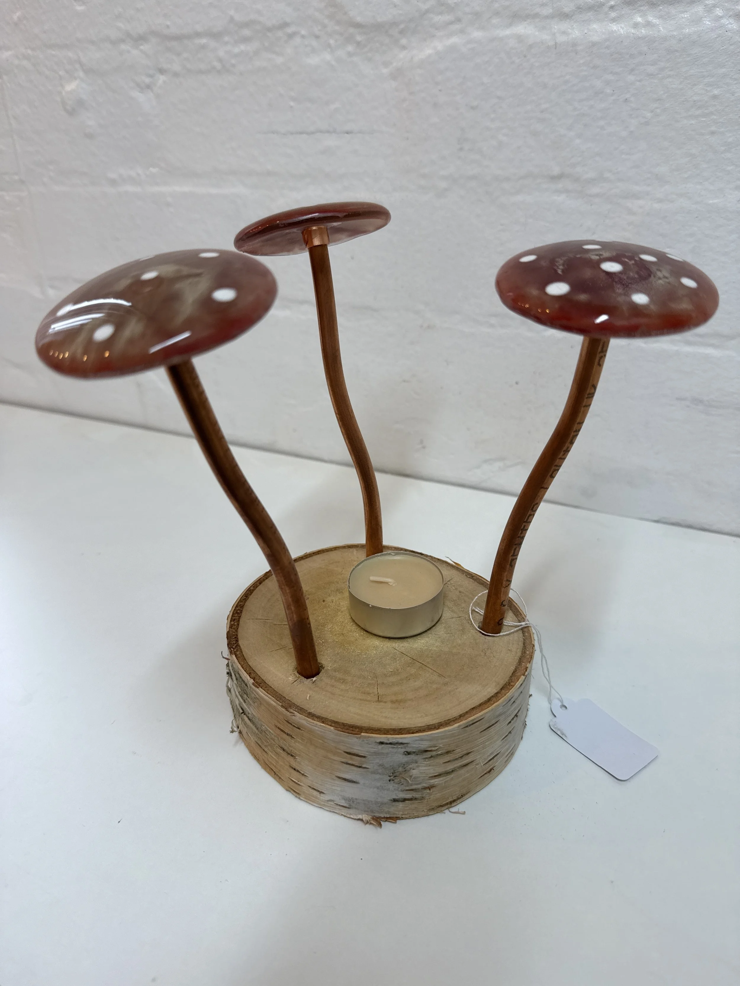 Glass fused mushroom set