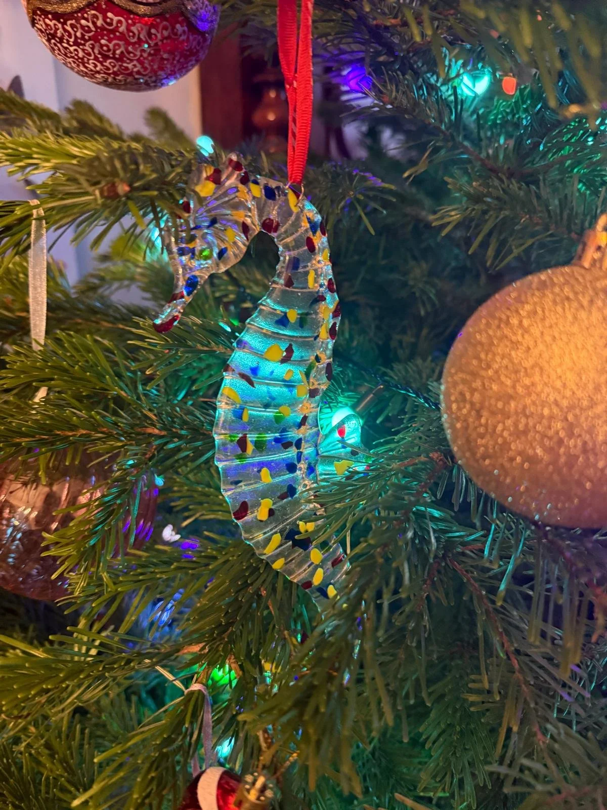 Christmas tree decorations seahorse
