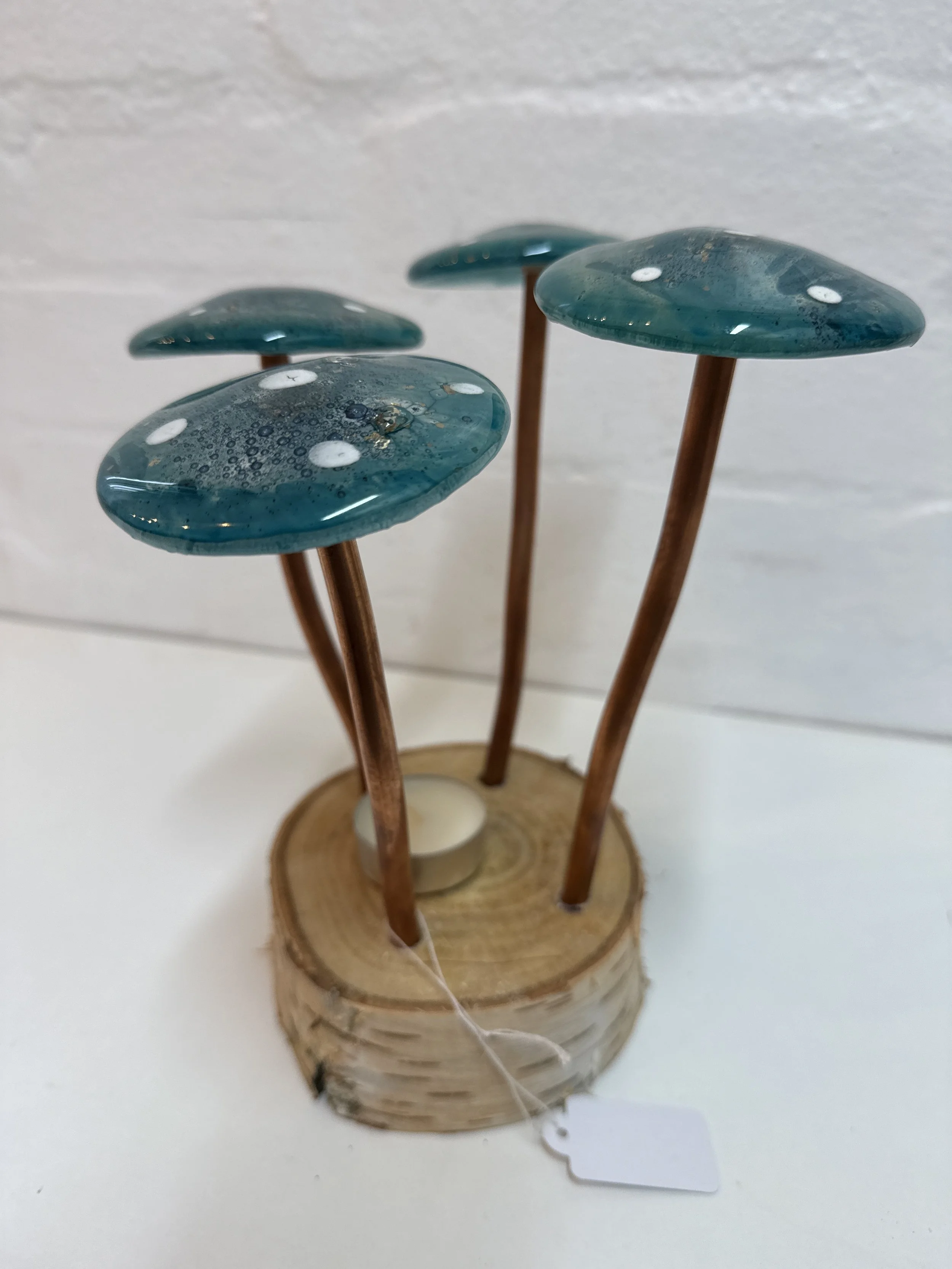 Glass fused mushroom set