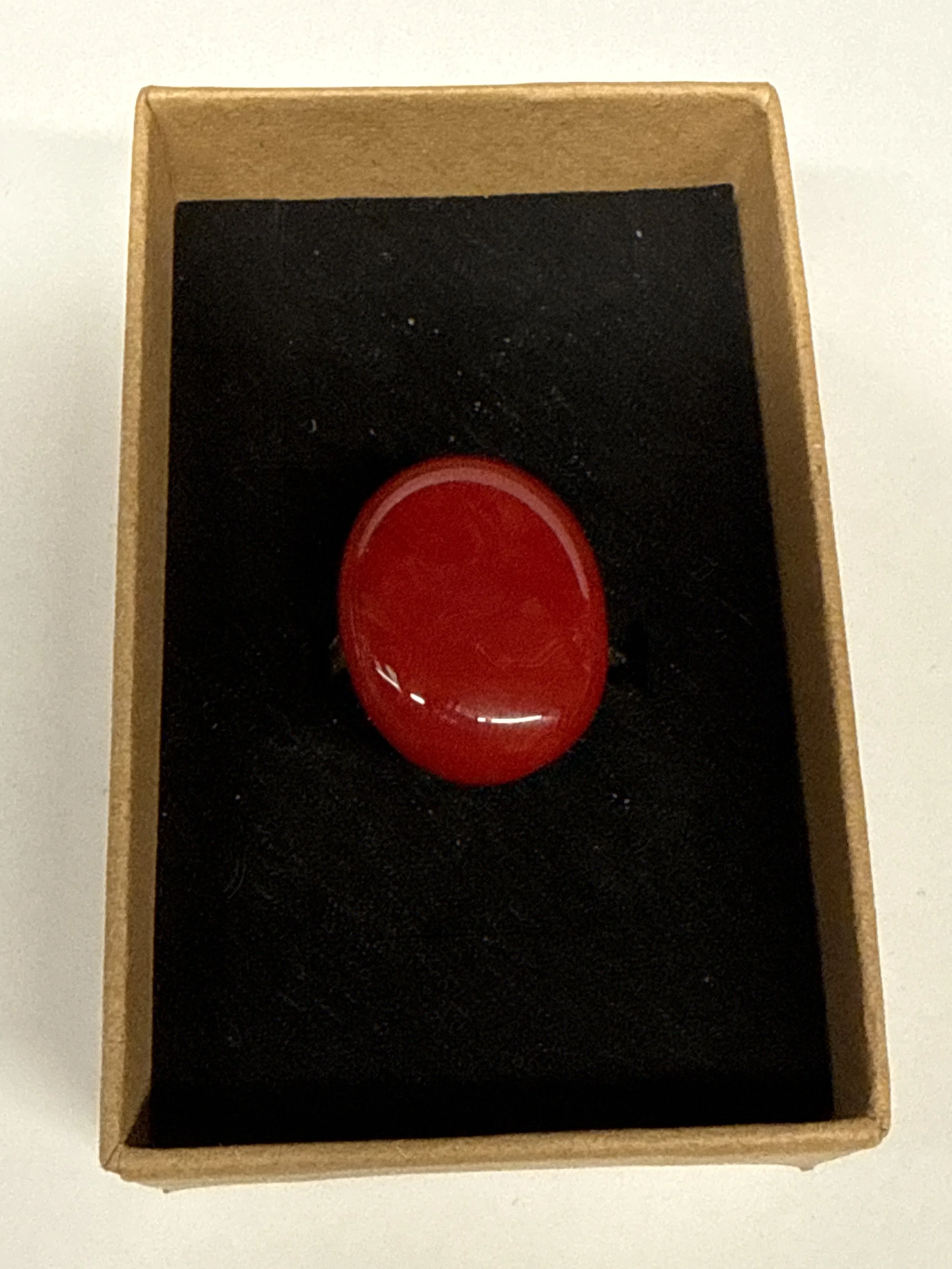 Oval shape Bright Red