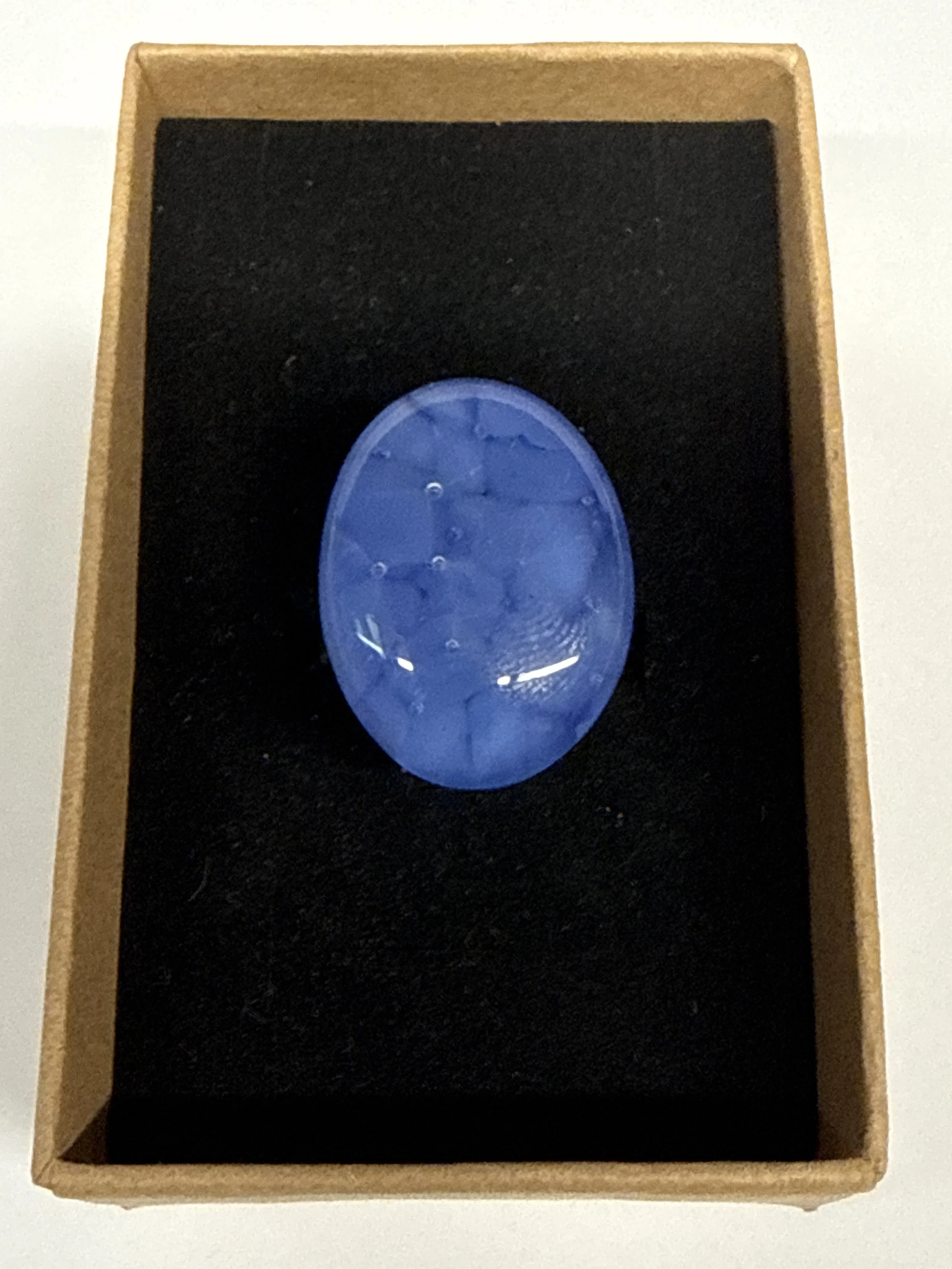 Oval shape clear with light blue