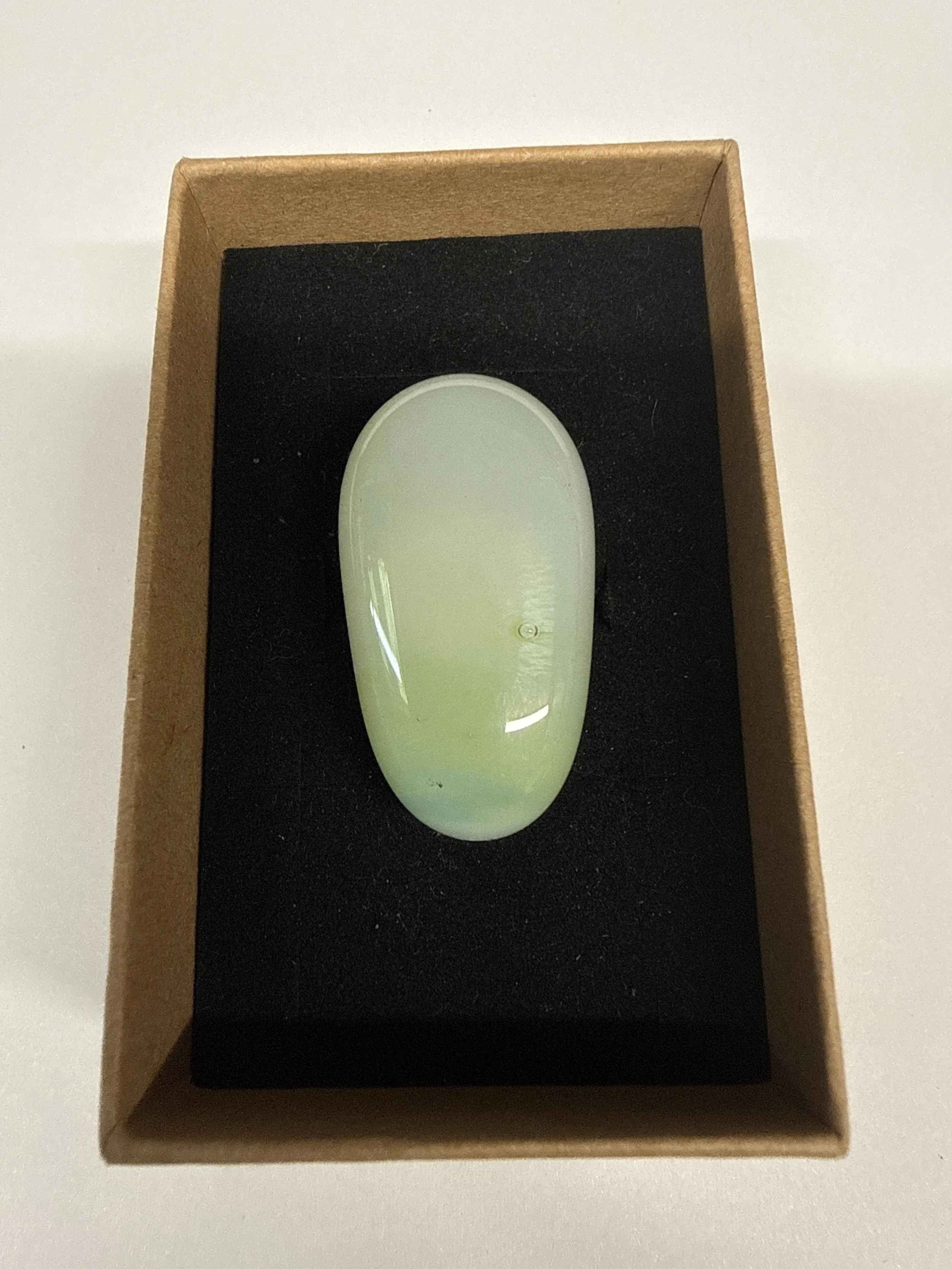 Oval shape Ring with white yellow hue