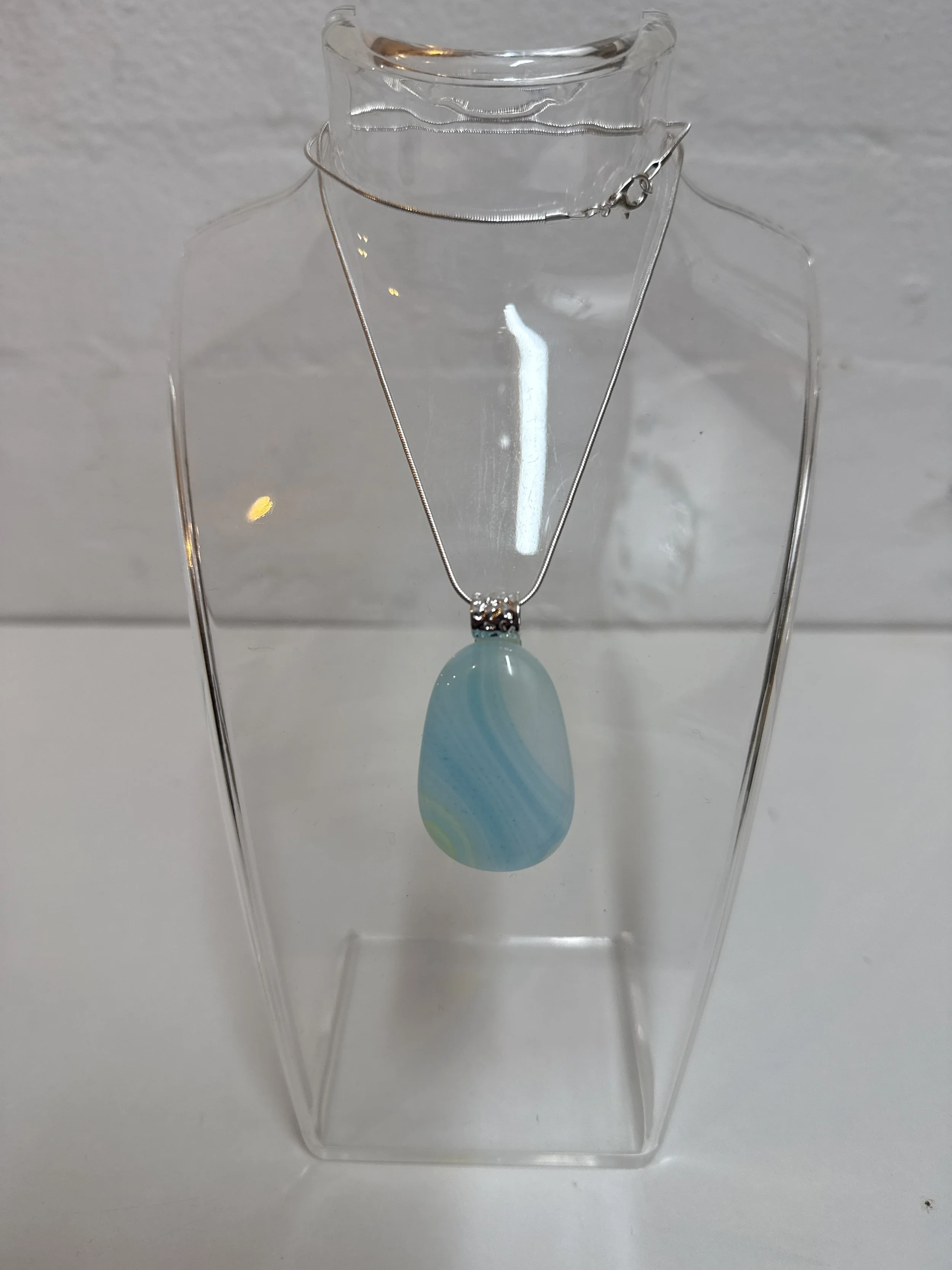 Artisan Pendant blue white striped