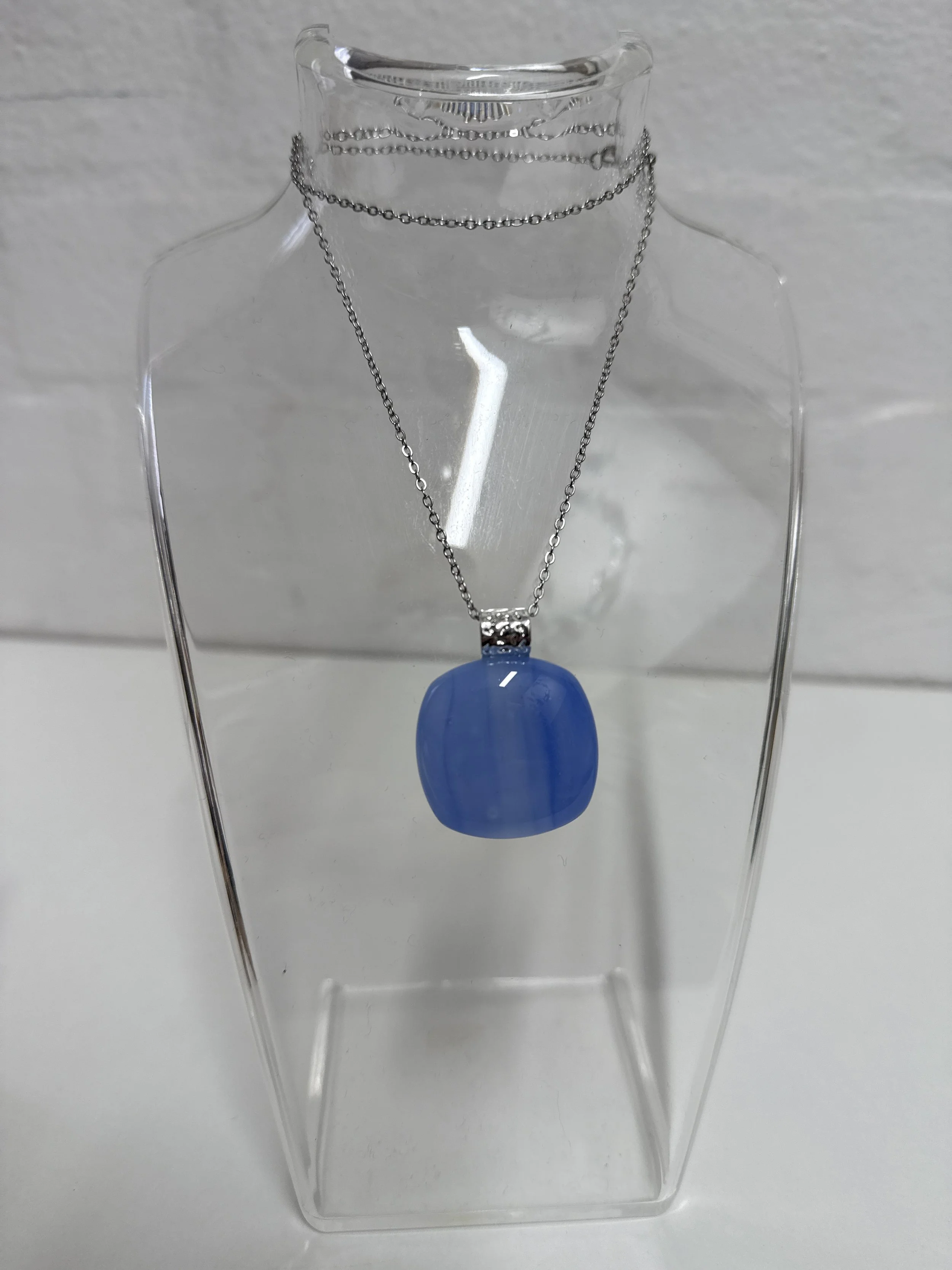 Artisan Pendant Pale blue dark striped