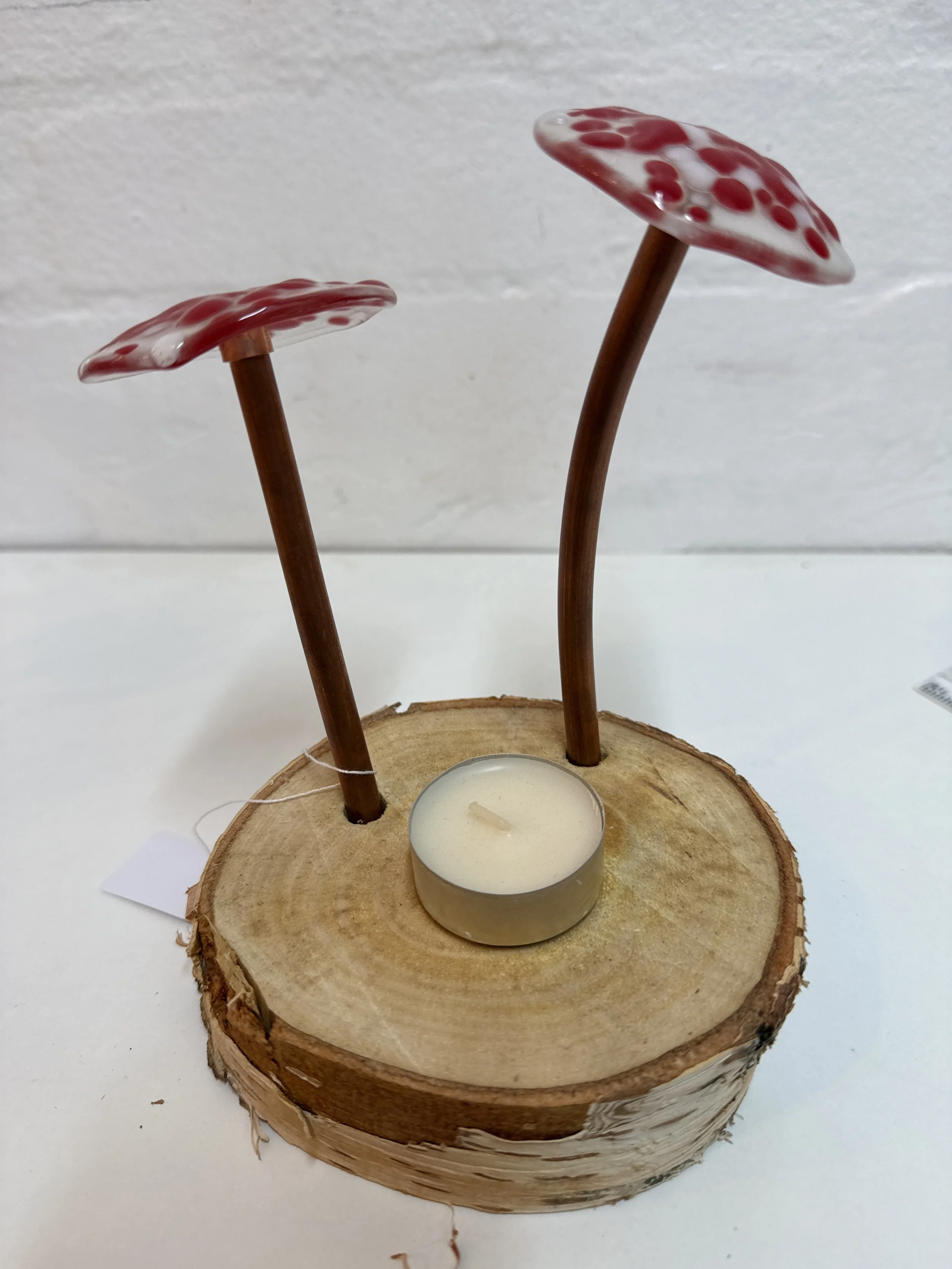 Glass fused mushroom set