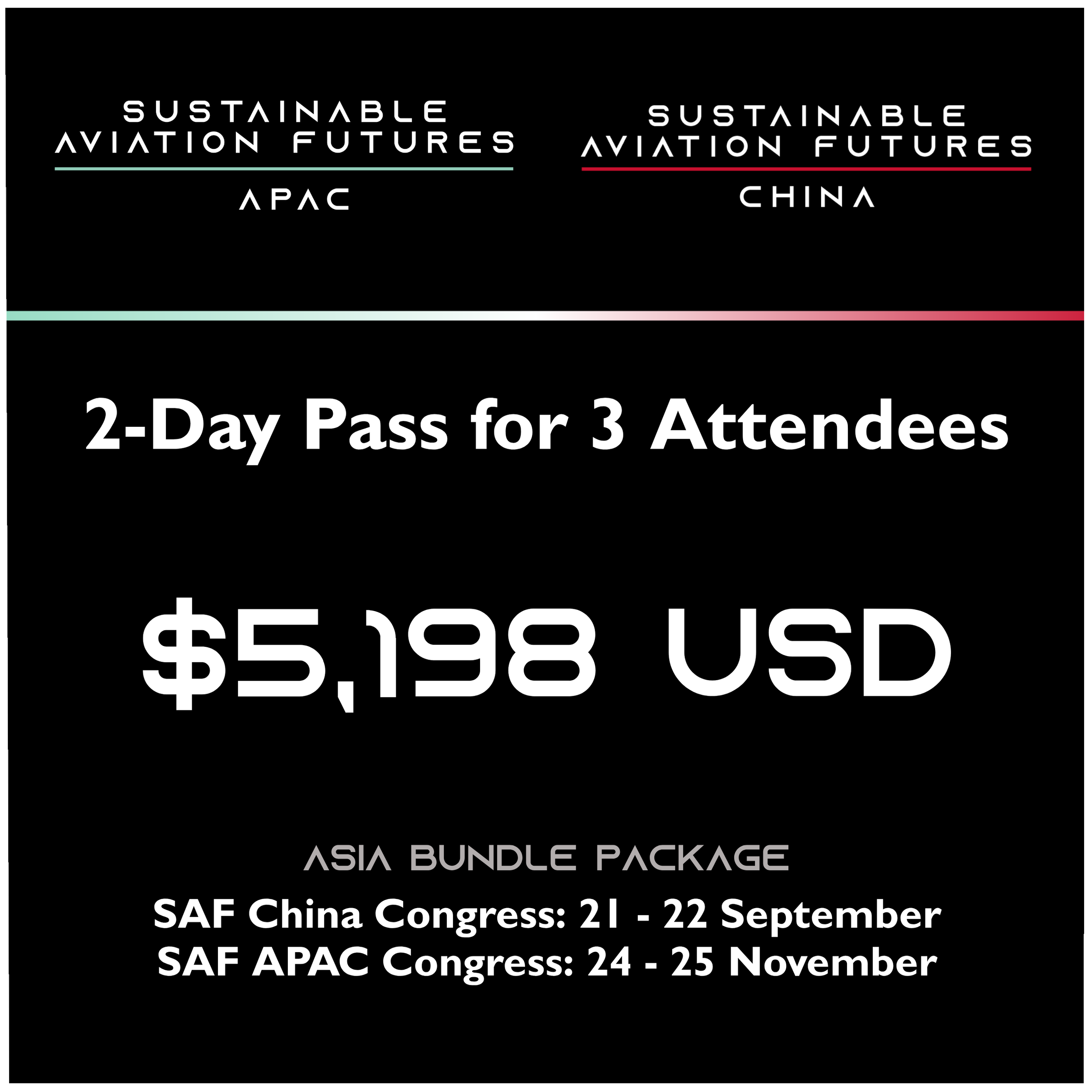 3-for-2 Group Booking 2-Day Pass (Asia Bundle)