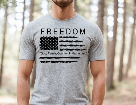 Freedom Graphic Tee: Bold & Patriotic