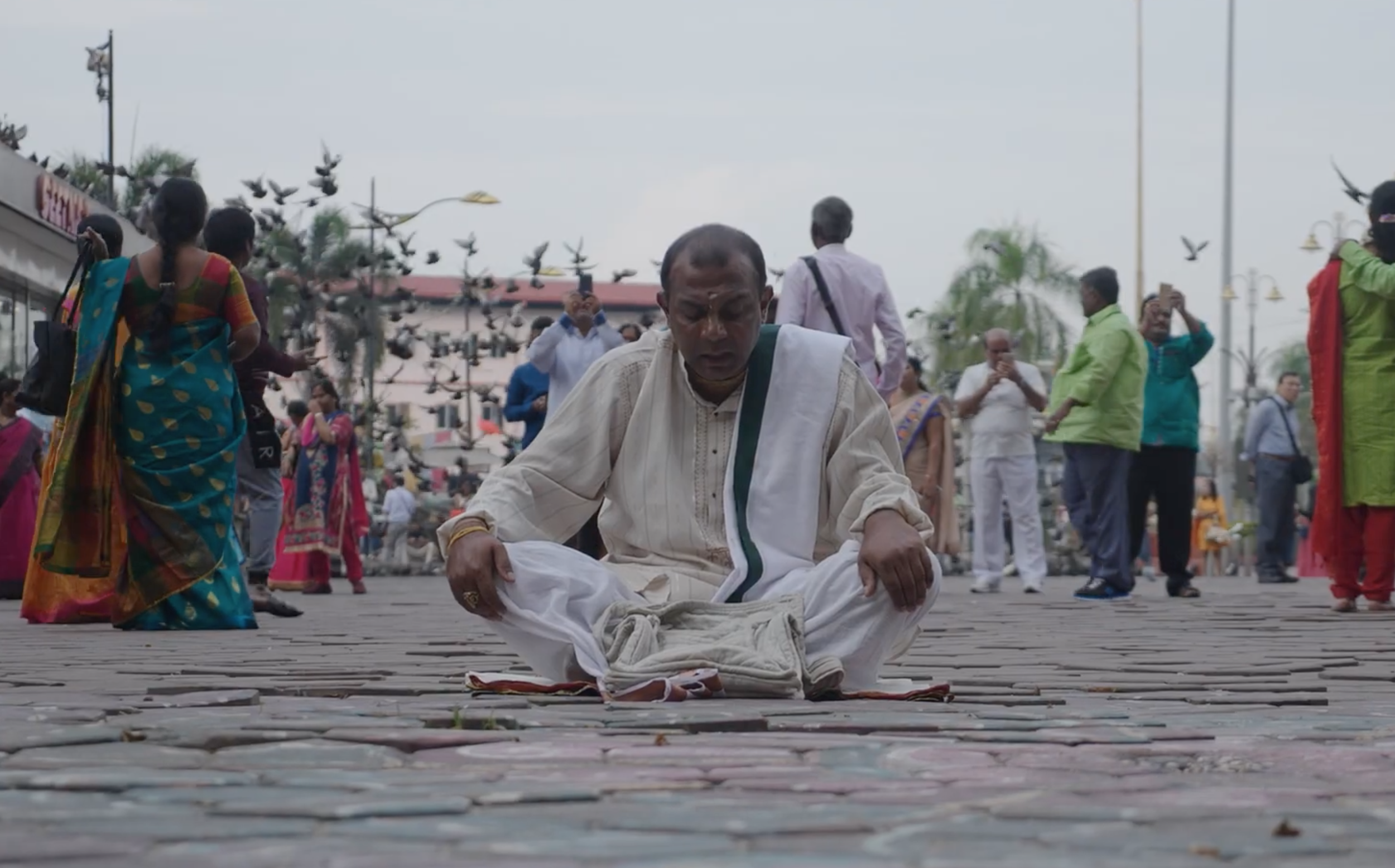 Street life scene filmed for documentary storytelling on location