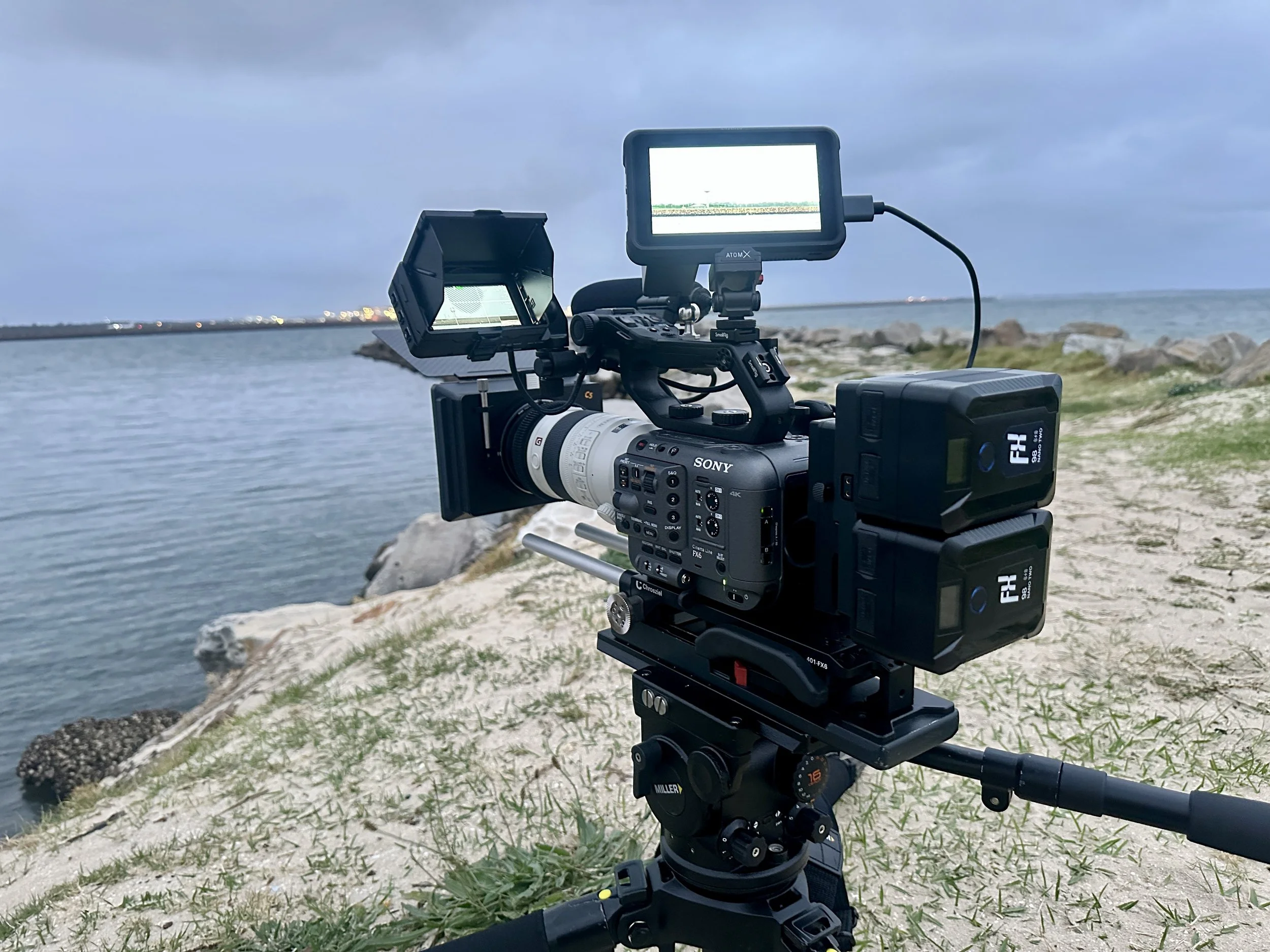 Sony FX6 documentary filmmaking camera rig setup used by Sydney based cinematographer Morri Bigdeli