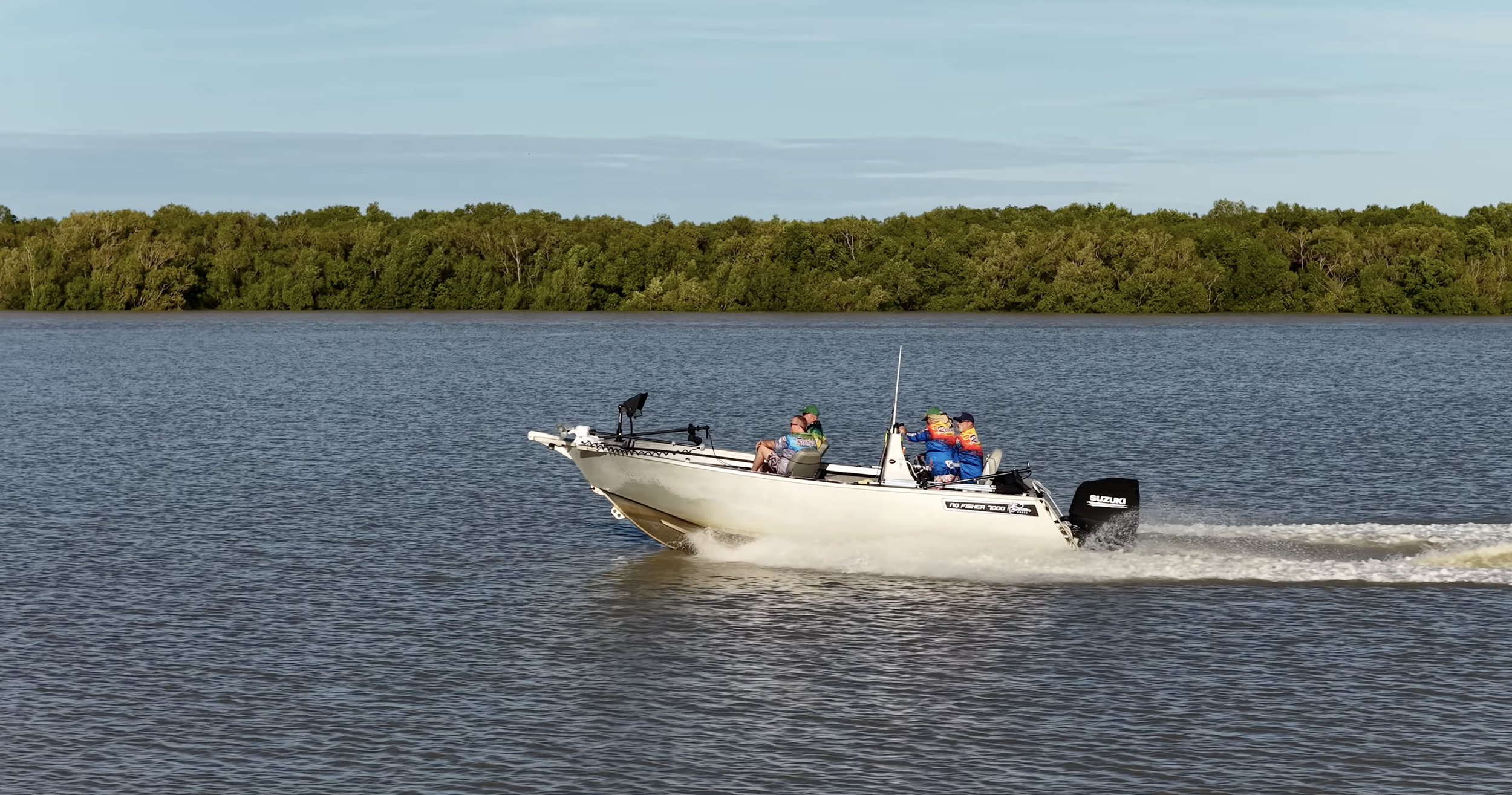 Documentary fishing boat filmed on the waterways of Darwin during a remote-location cinematography production in Northern Australia.