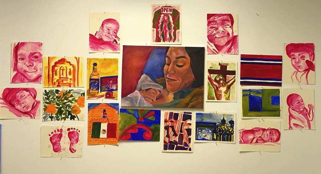 &ldquo;study of tavio&rdquo; 
Faith Tovar Flores 
Oil on canvas paper