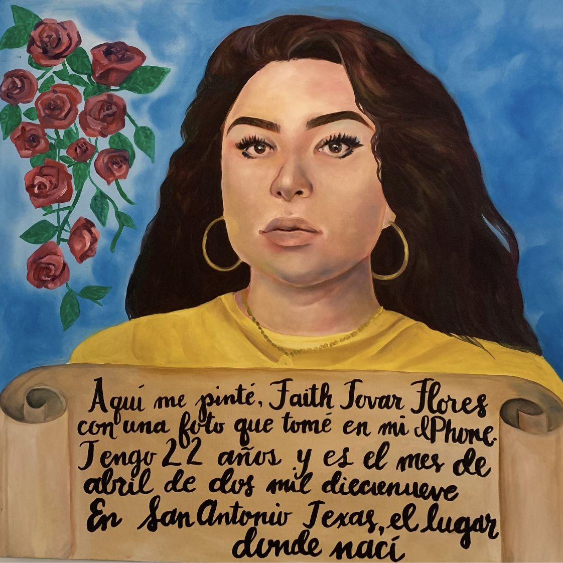 self portrait with frizzy hair