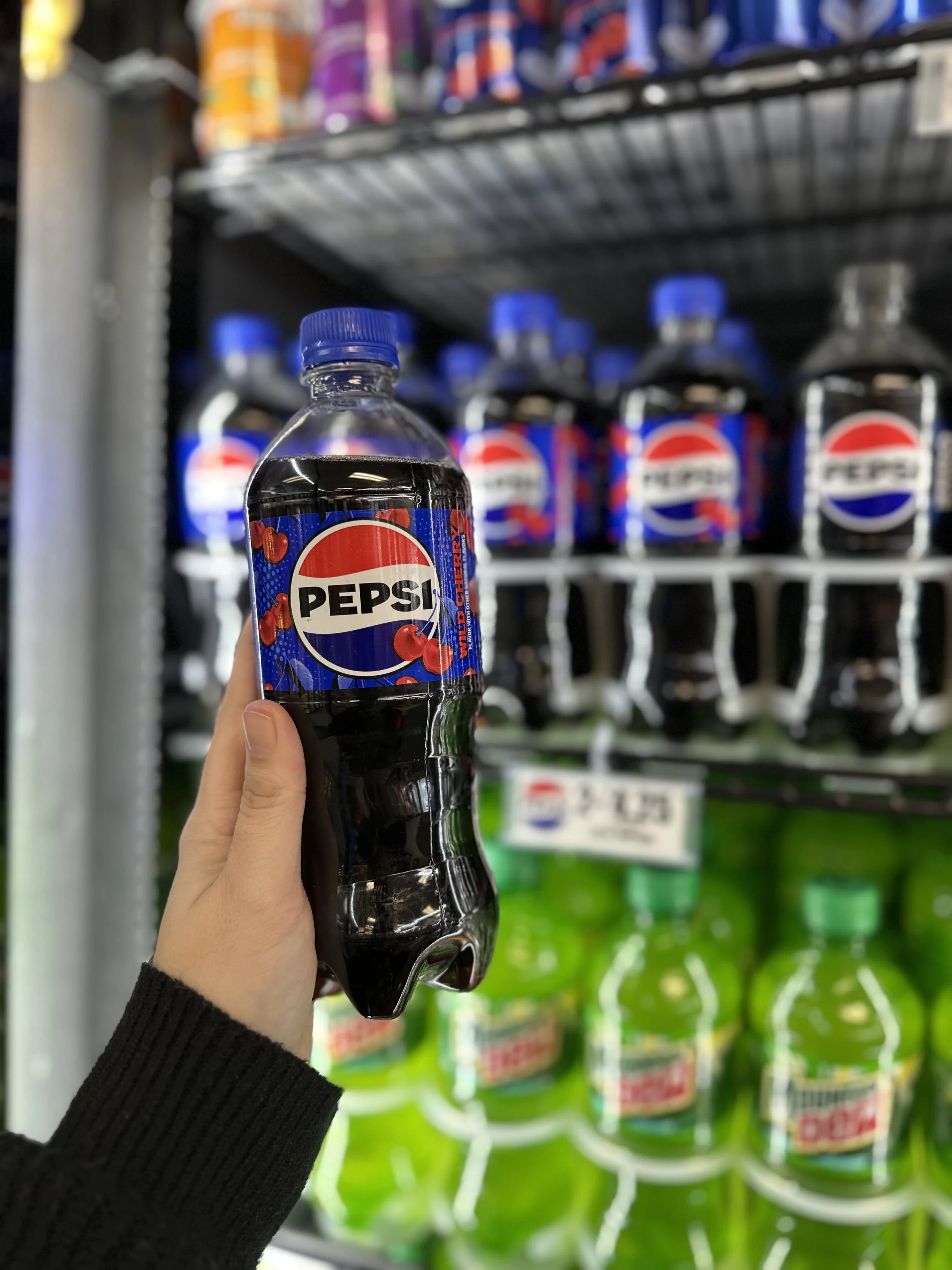 So cold and crisp, you'll be wondering how it's made. Cherry Pepsi Too!