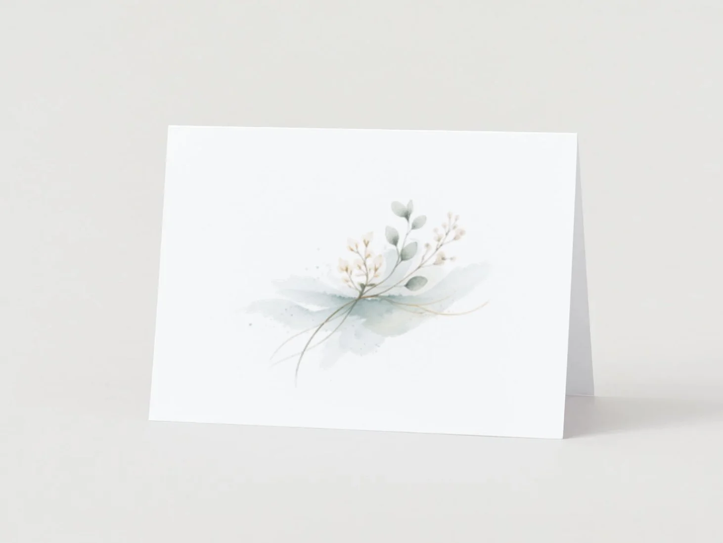 Serene Floral  Watercolor Note Card Set of 6