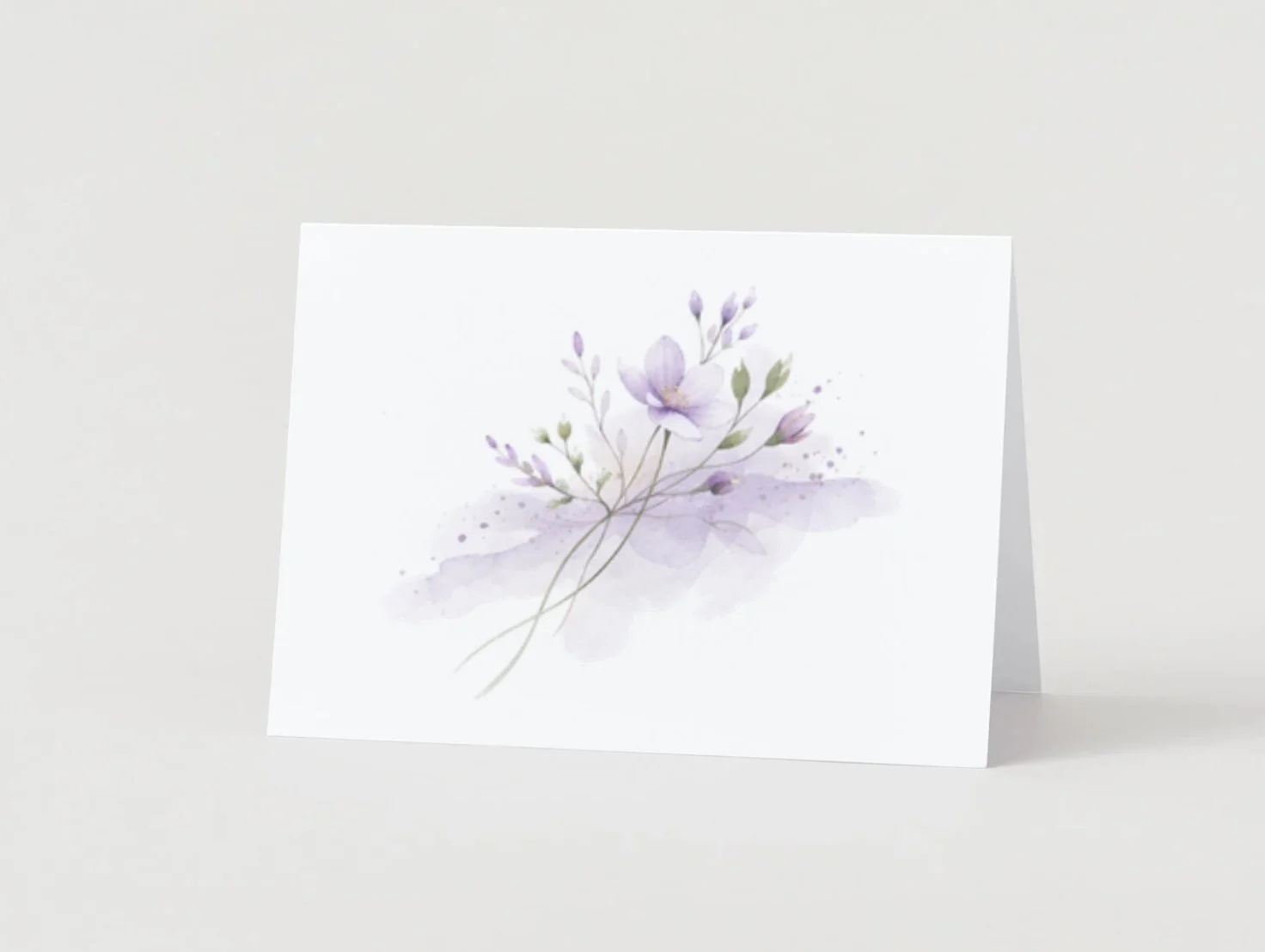 Lavender Bloom Blank Note Card Set/6