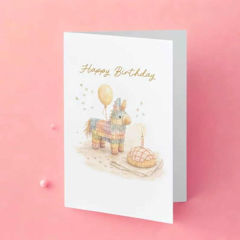 **Best Seller** Piñata & Concha Birthday Card