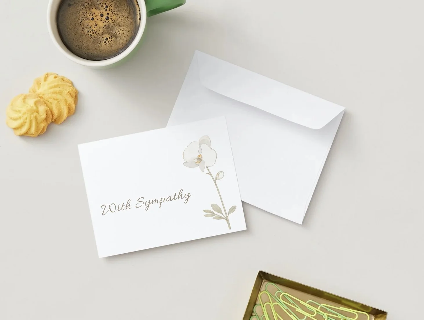 Sympathy Card – Soft Minimalist Watercolor Support Greeting Card