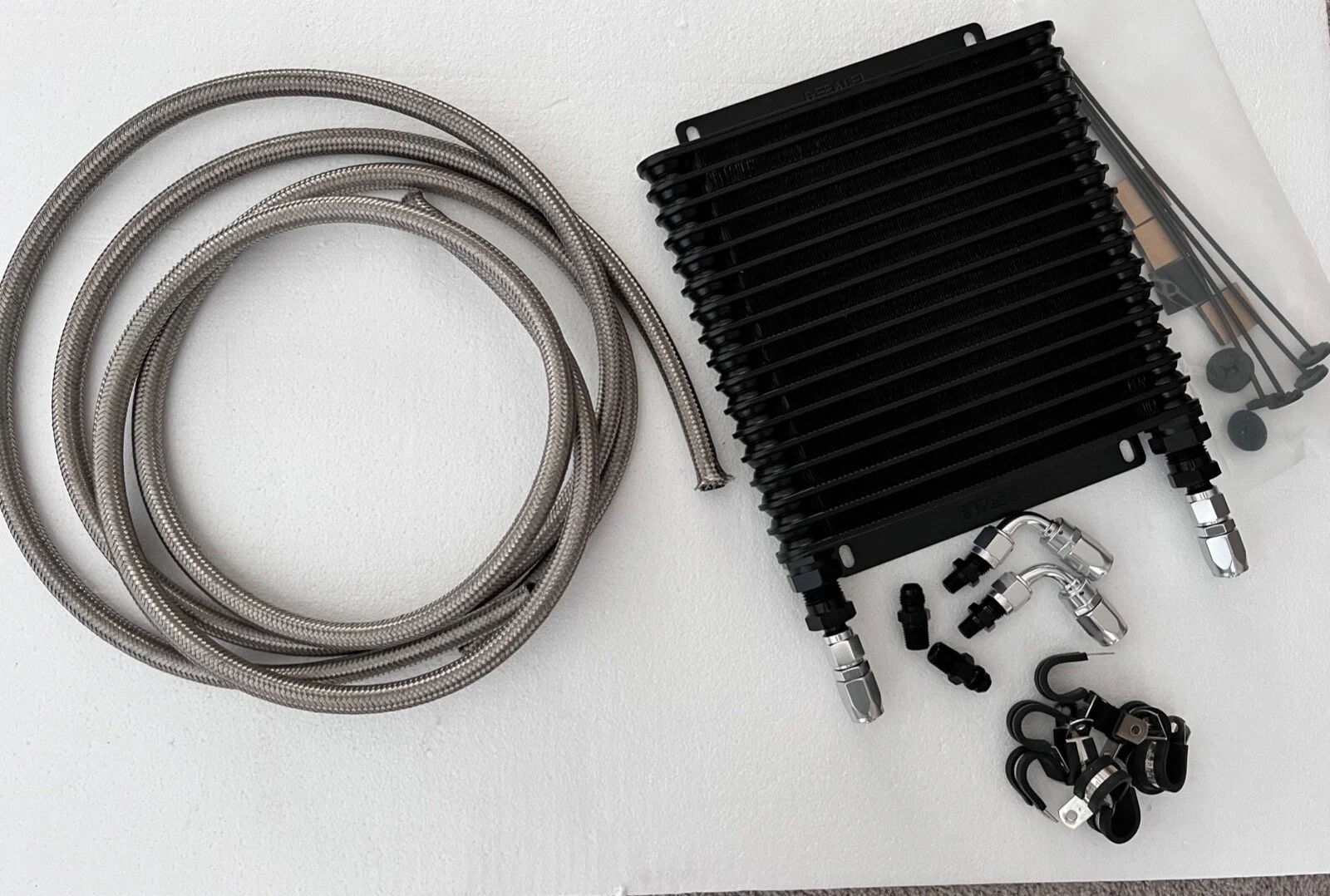 GM POWERGLIDE STAGE 2 DERALE 13614 Transmission Cooler kit w/ 6AN LINE & FITTINGS