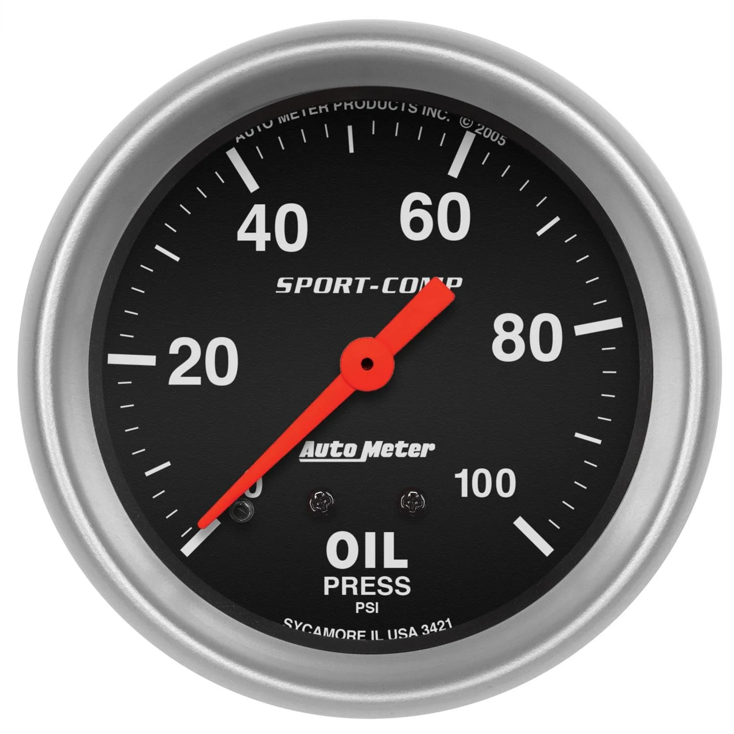 AUTOMETER SPORT COMP OIL PRESSURE GAUGE 2 5/8'' 3421