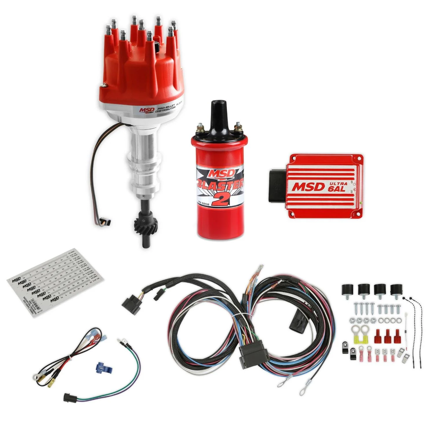 MSD Pro-Billet Ignition Bundle with Distributor, Coil, and Ignition Box for Small Block Ford 289/302 )