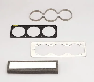 GAUGE CAGE, TRIPLE, 2-5/8", BLACK, MUSTANG 87-93 FOX