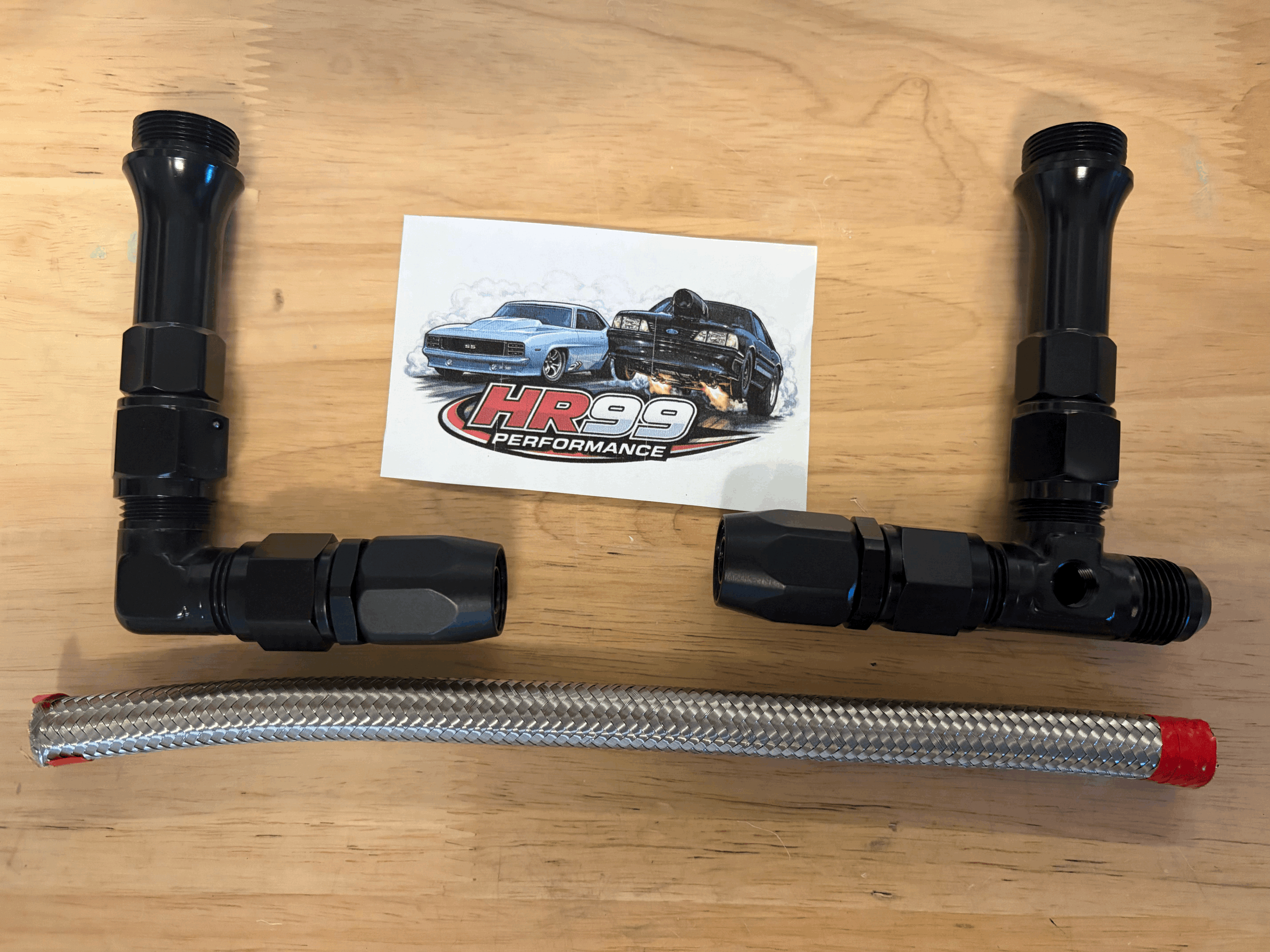 Holley Ultra XP Carburetor  Dual Feed Fuel Line Kit  8 AN BLACK FITTINGS