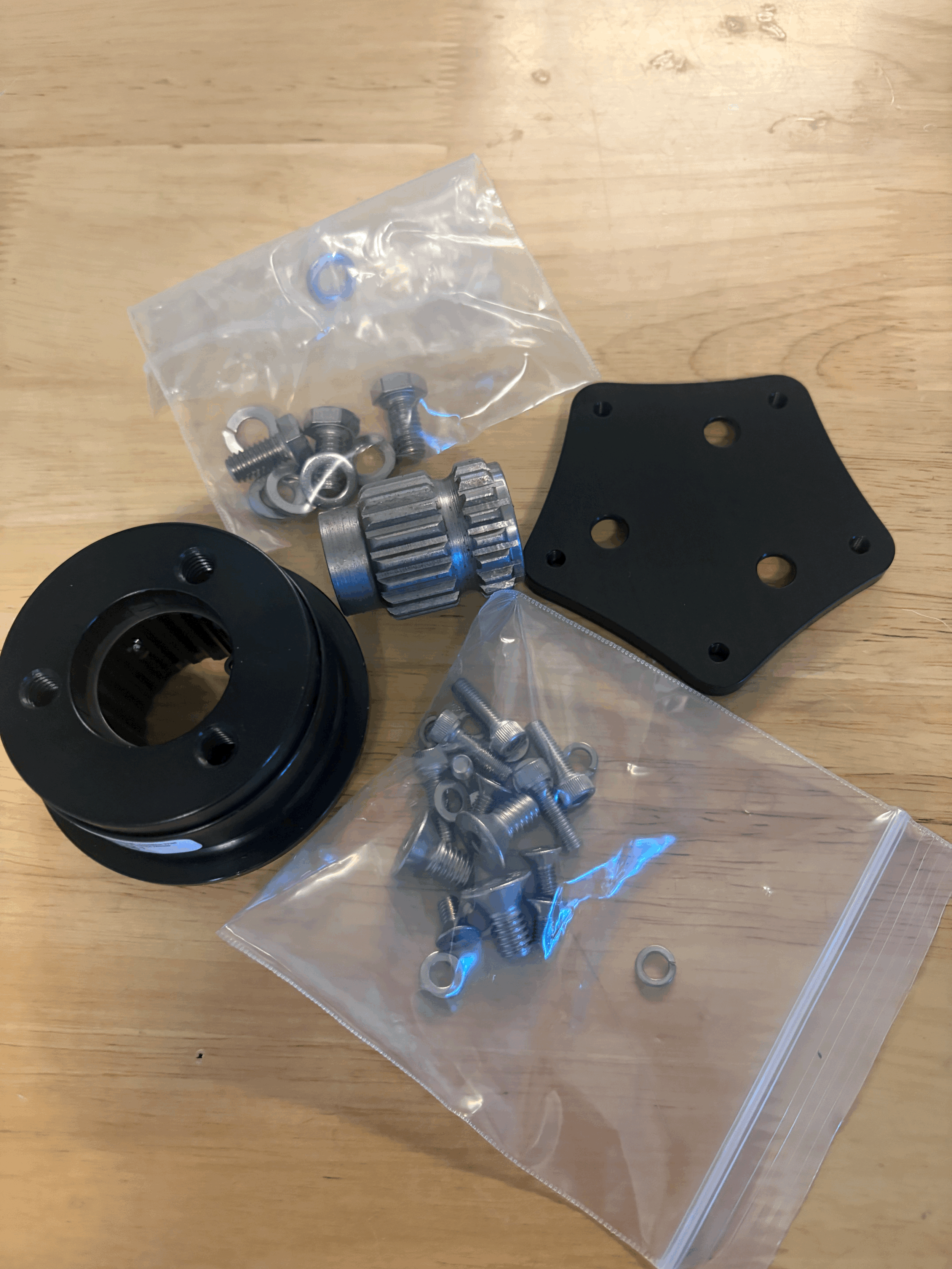 Quick-Release Weld-On Pinless-Type Steering Wheel Hub Kit w/3-5 bolt adapter & 3/4 in. Steering Shaft [SFI 42.1]